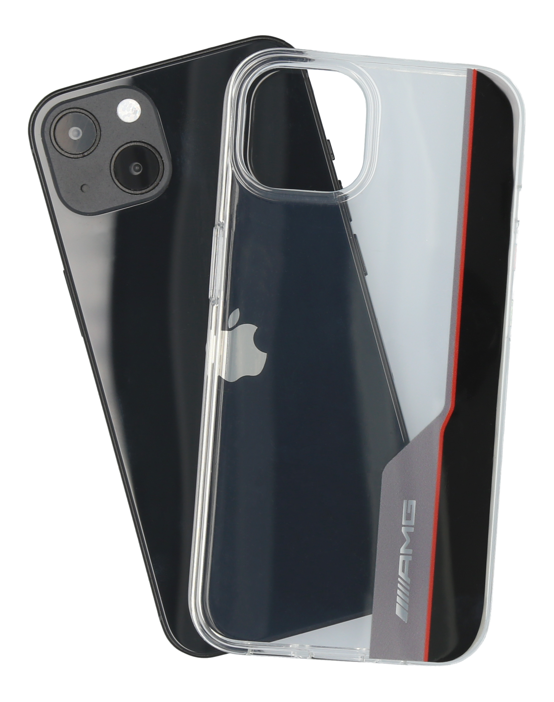Etui AMG na iPhone® 13 - przezroczyste, poliwęglan / TPU