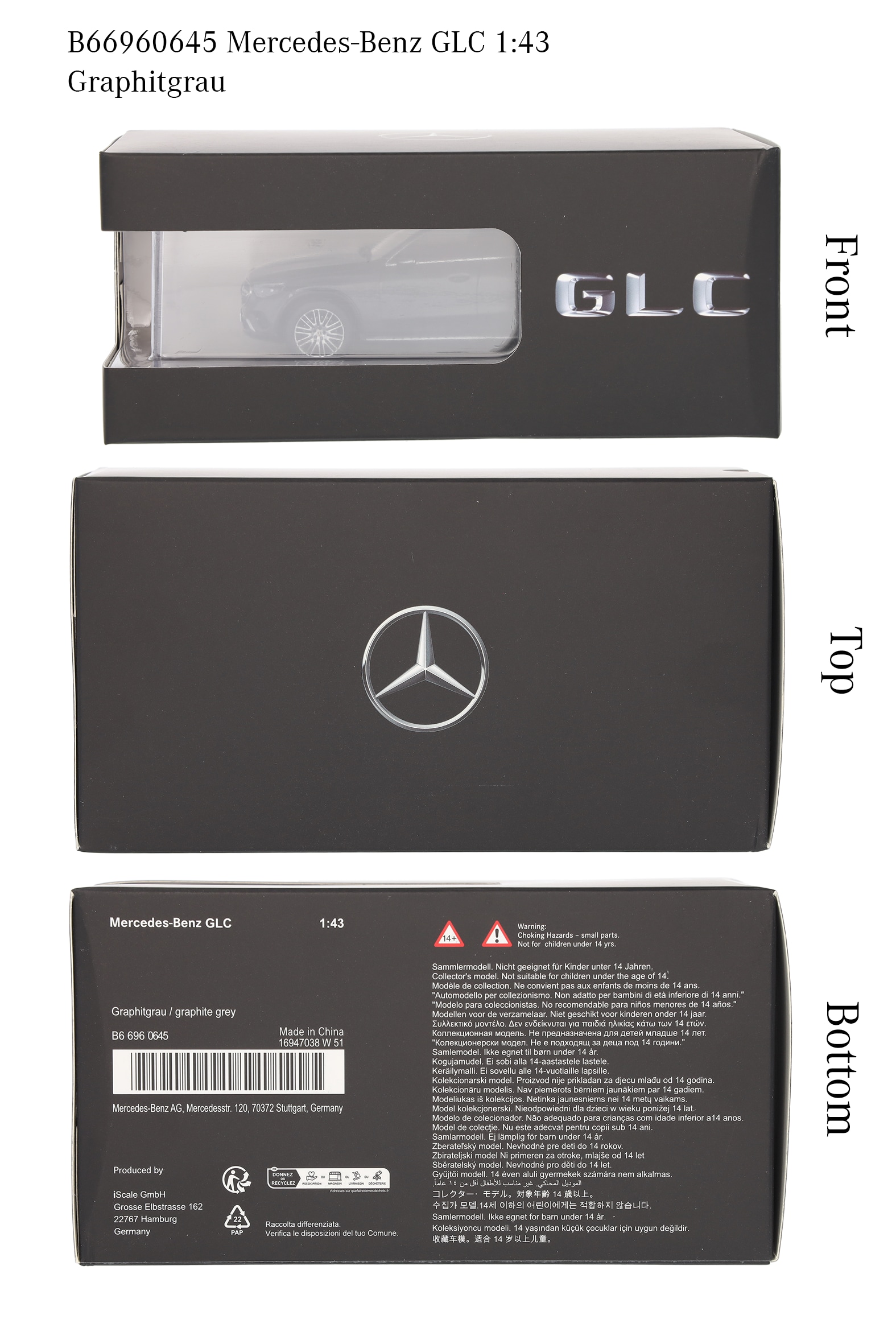 GLC, AVANTGARDE, X254 - grafitowoszary, iScale, 1:43