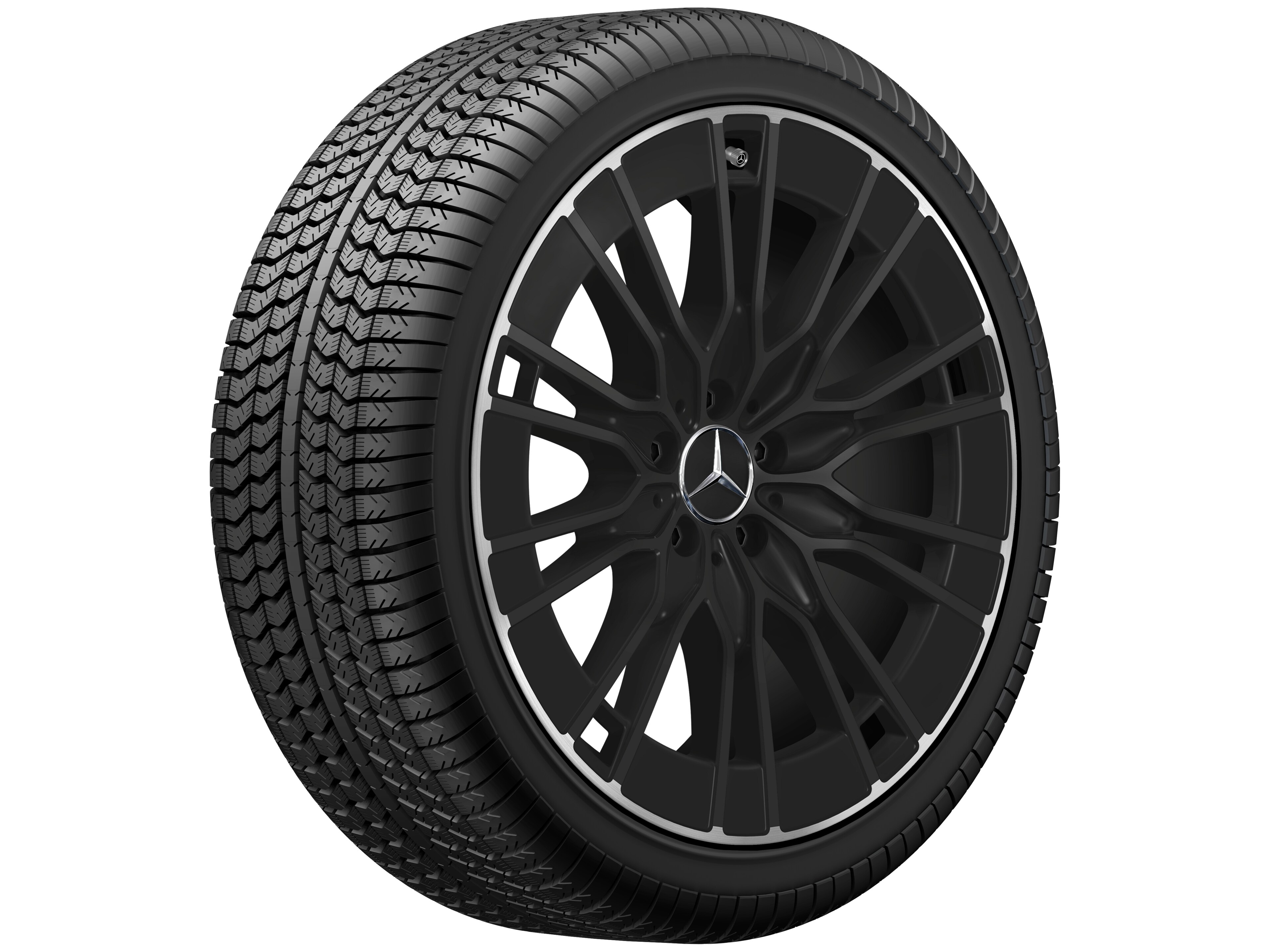 Obręcz z 10 podwójnymi ramionami, Aero, 50,8 cm (20 cali), Obrzeże obręczy polerowane na połysk - 8,5 J x 20 ET 35,5, czerń, toczone na połysk
