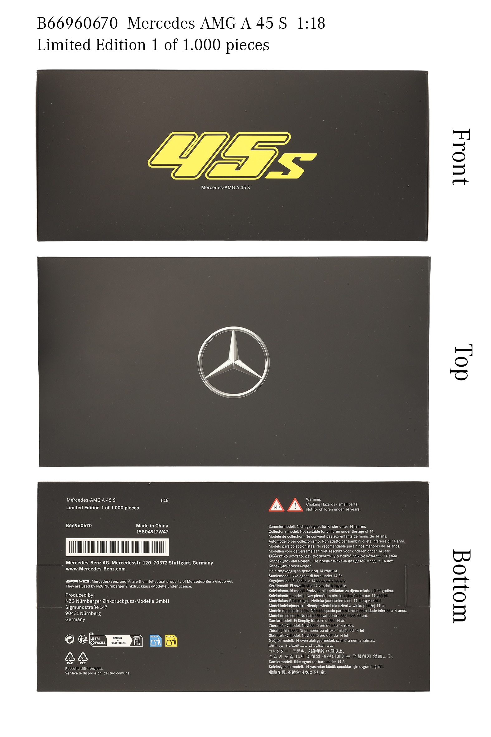 Mercedes-AMG A 45 S 4MATIC - jasnozielony mango, NZG, 1:18