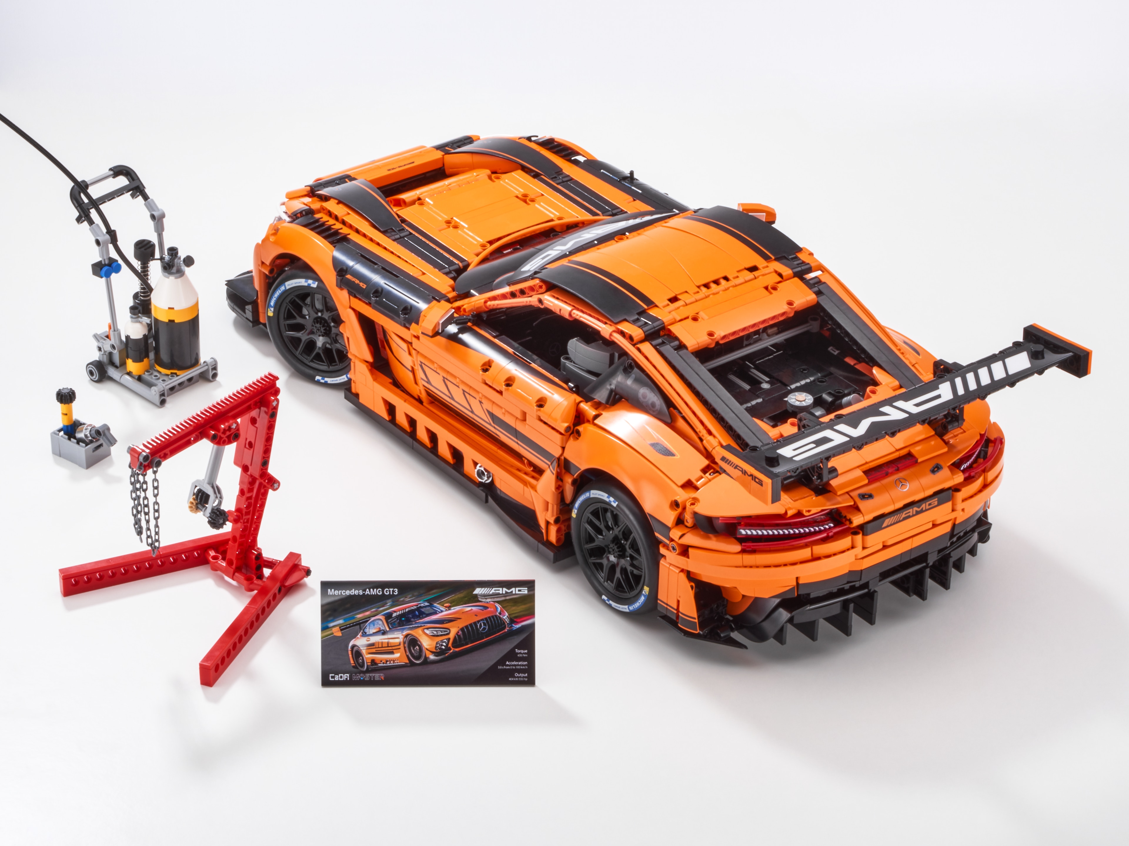 Mercedes-AMG GT3, Element zaciskowy do modelu, C190 - pomarańczowy, CaDa, 1:8
