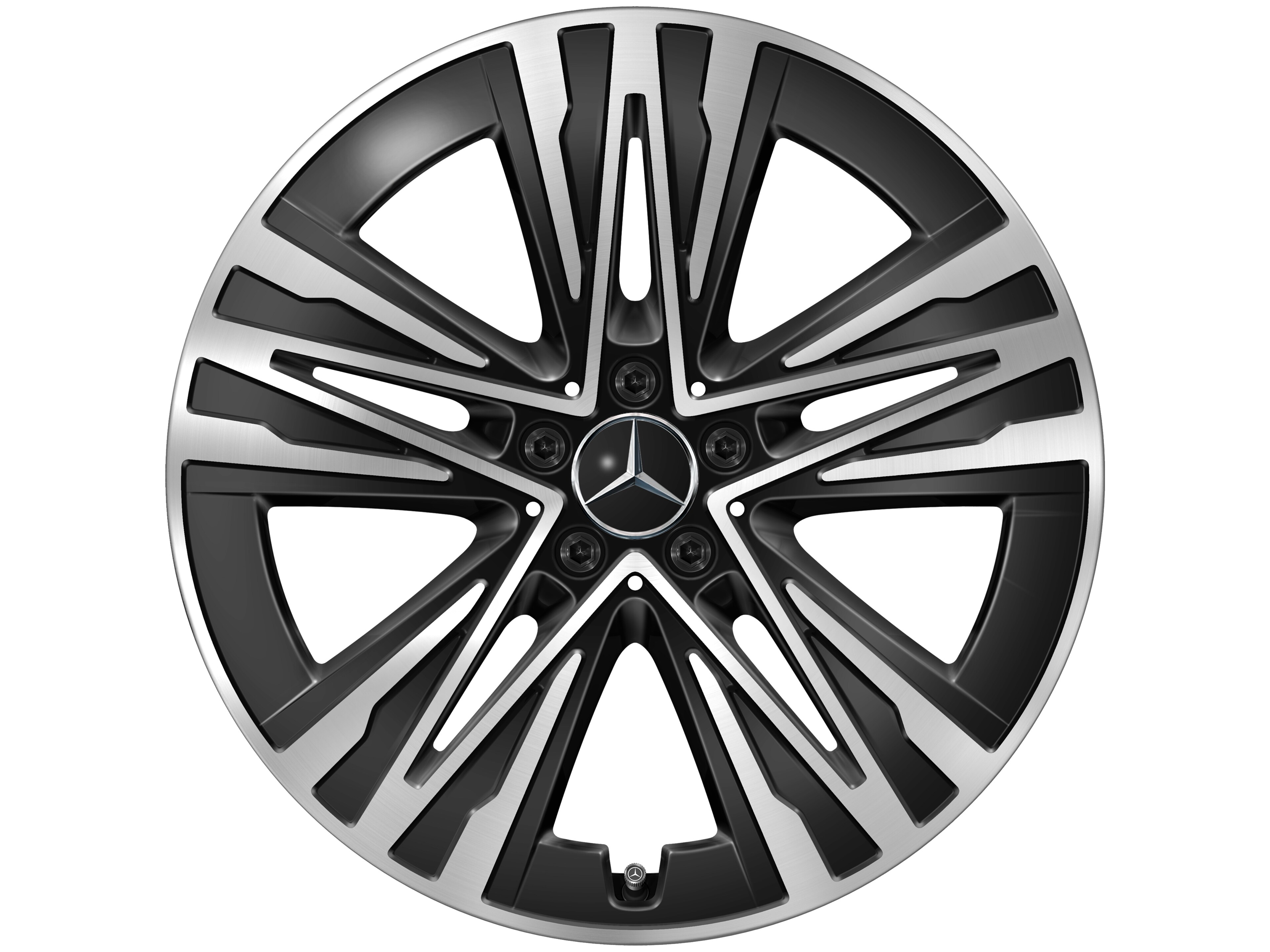 Obręcz 5-otworowa, Aero, 50,8 cm (20 cali) - 8 J x 20 ET 32,7, czerń, toczone na połysk