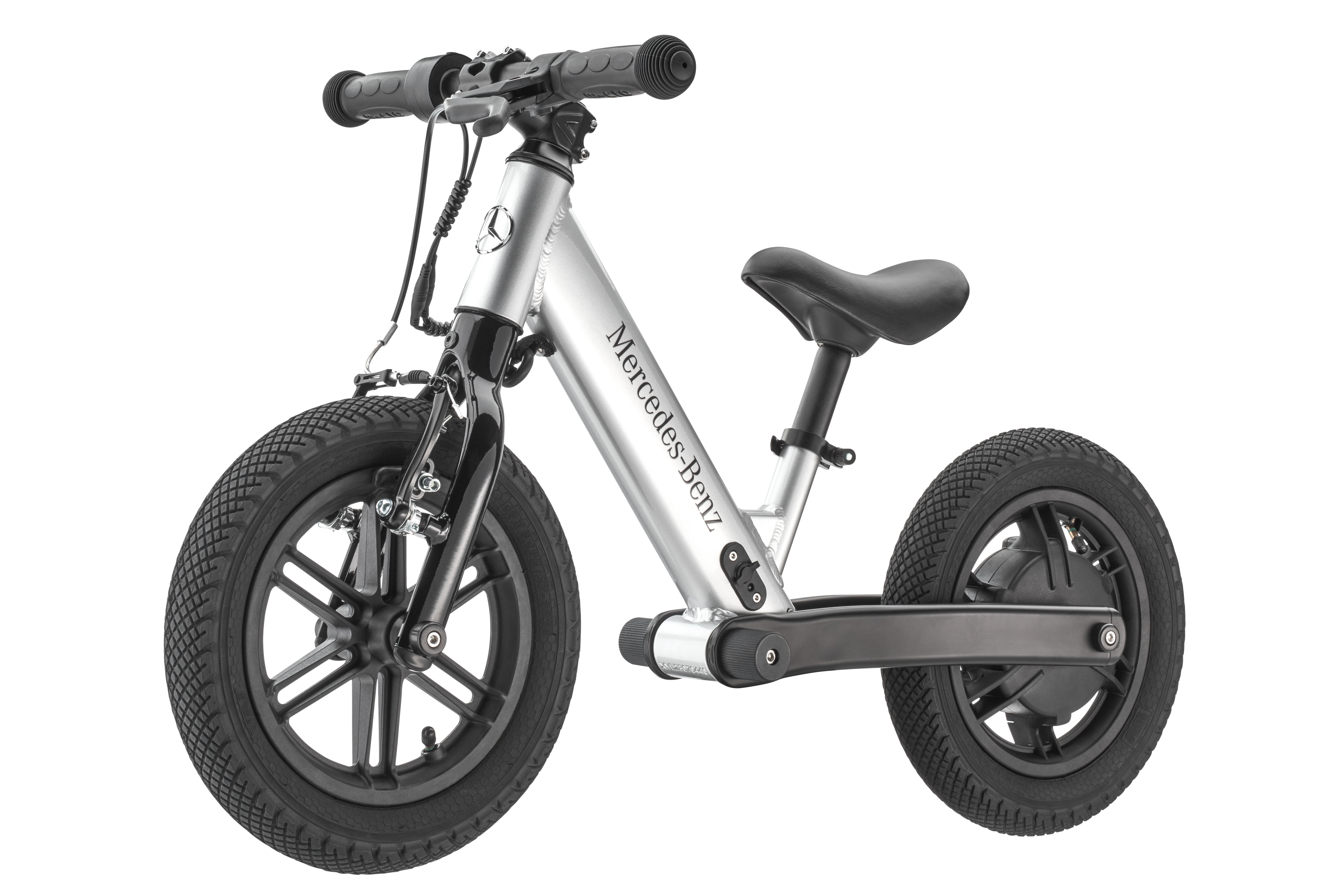 Rowerek biegowy dla dzieci, E-Balance - srebrny, aluminium, Micro Mobility