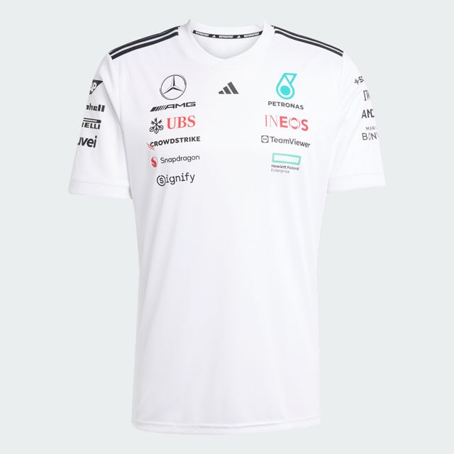 T-shirt męski, Kierowca, Mercedes-AMG F1 - biały, XXL