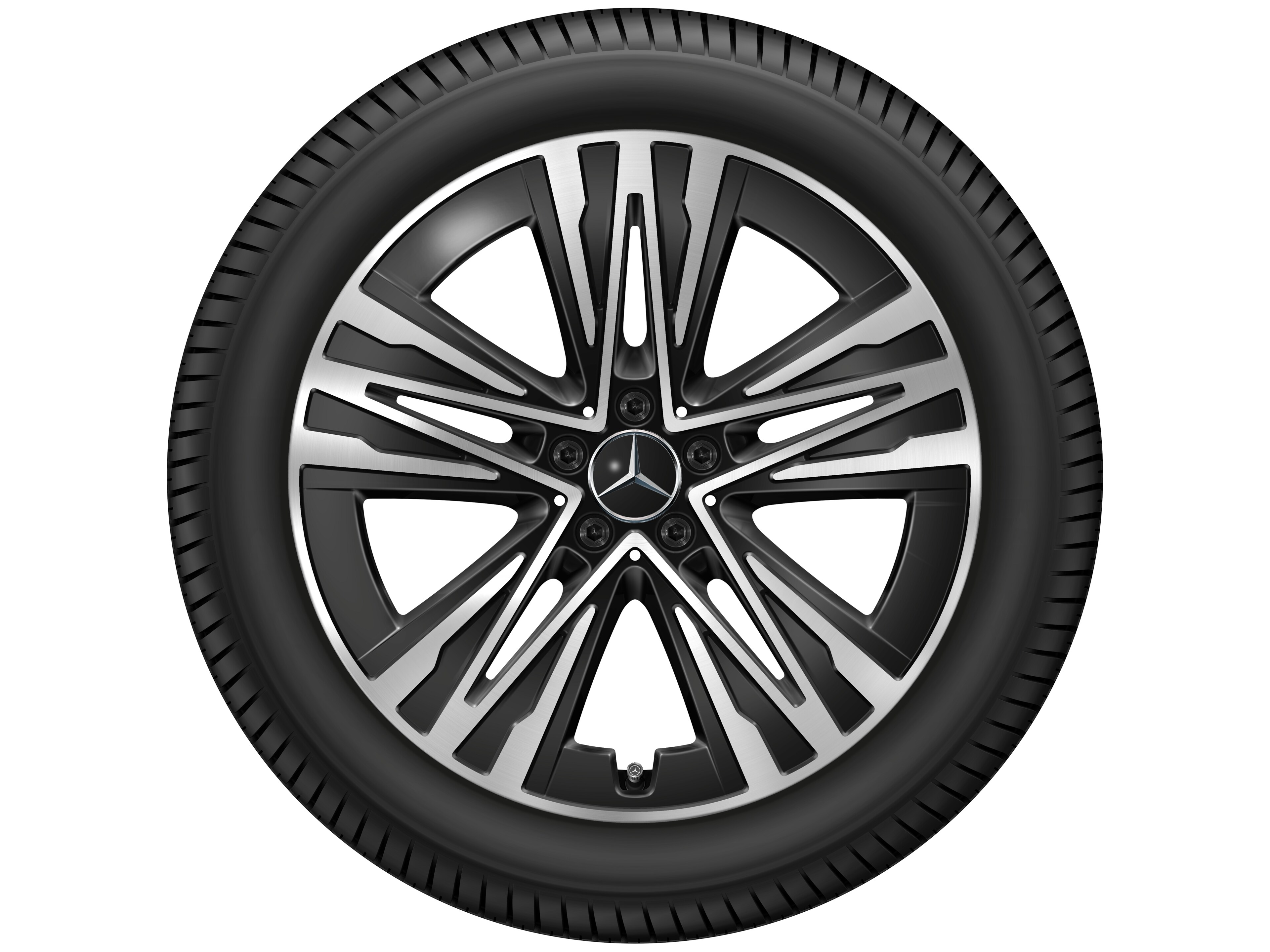 Obręcz 5-otworowa, Aero, 50,8 cm (20 cali) - 8 J x 20 ET 32,7, czerń, toczone na połysk