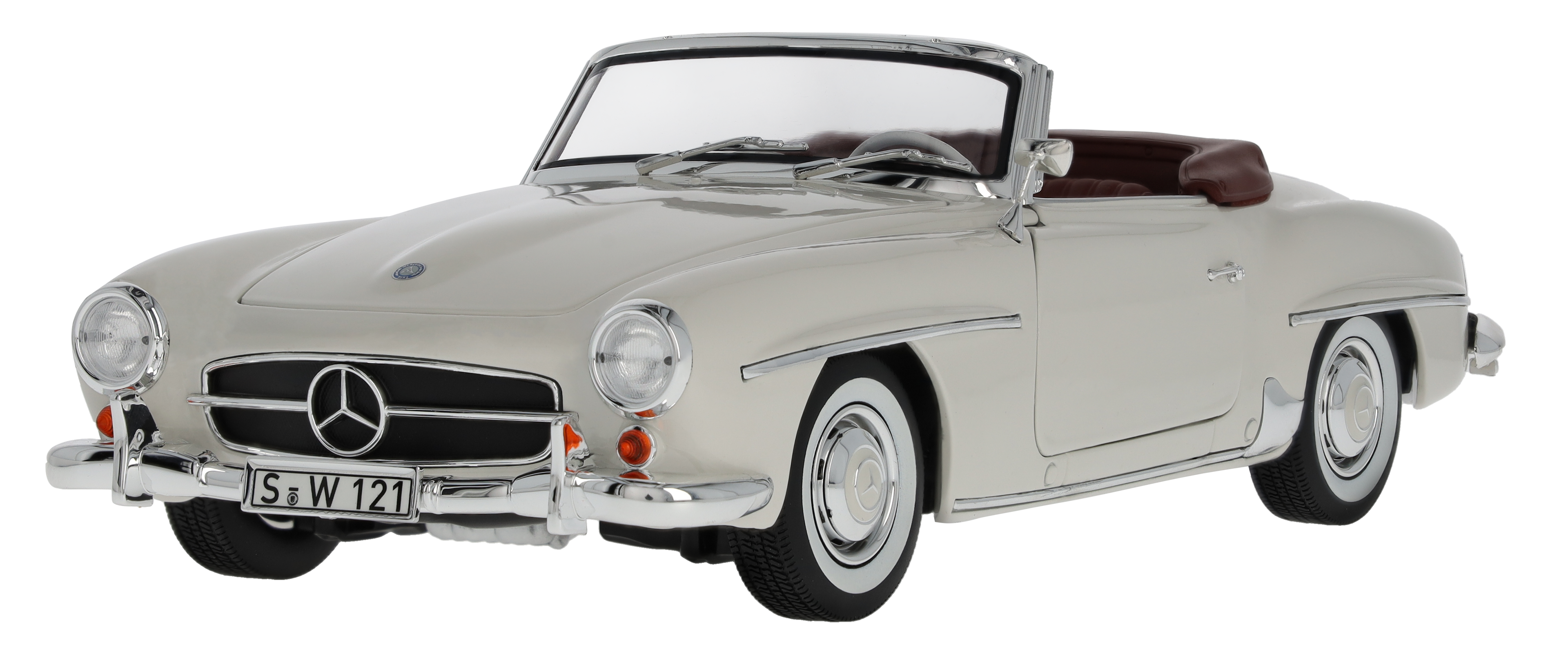 190 SL Roadster W 121 (1954-1963) - szarobiały, Norev, 1:18