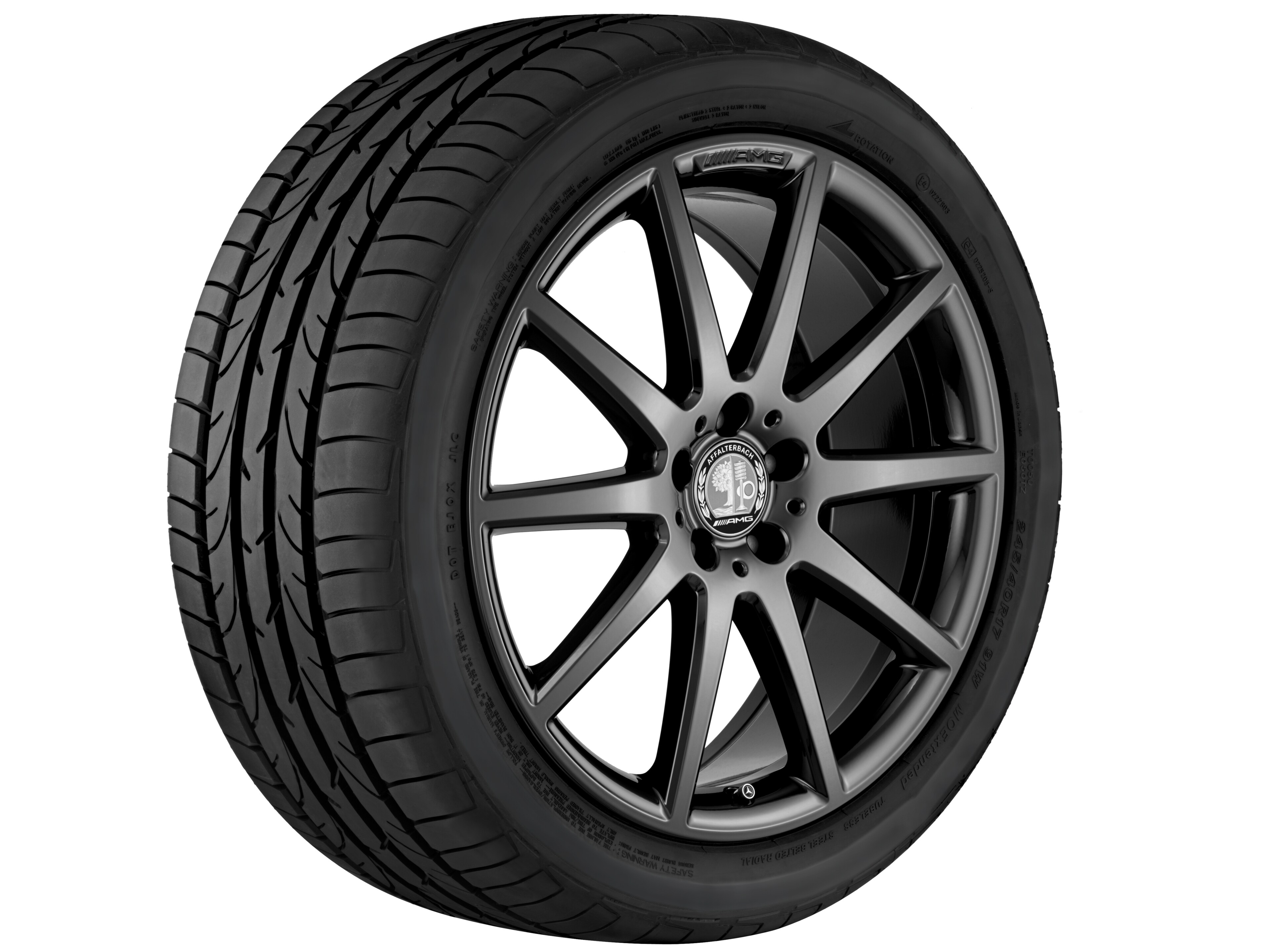 Obręcz AMG 10-ramienna, 50,8 cm (20 cali) - 8 J x 20 ET 43,5, czerń tytanu, intensywnie błyszczące