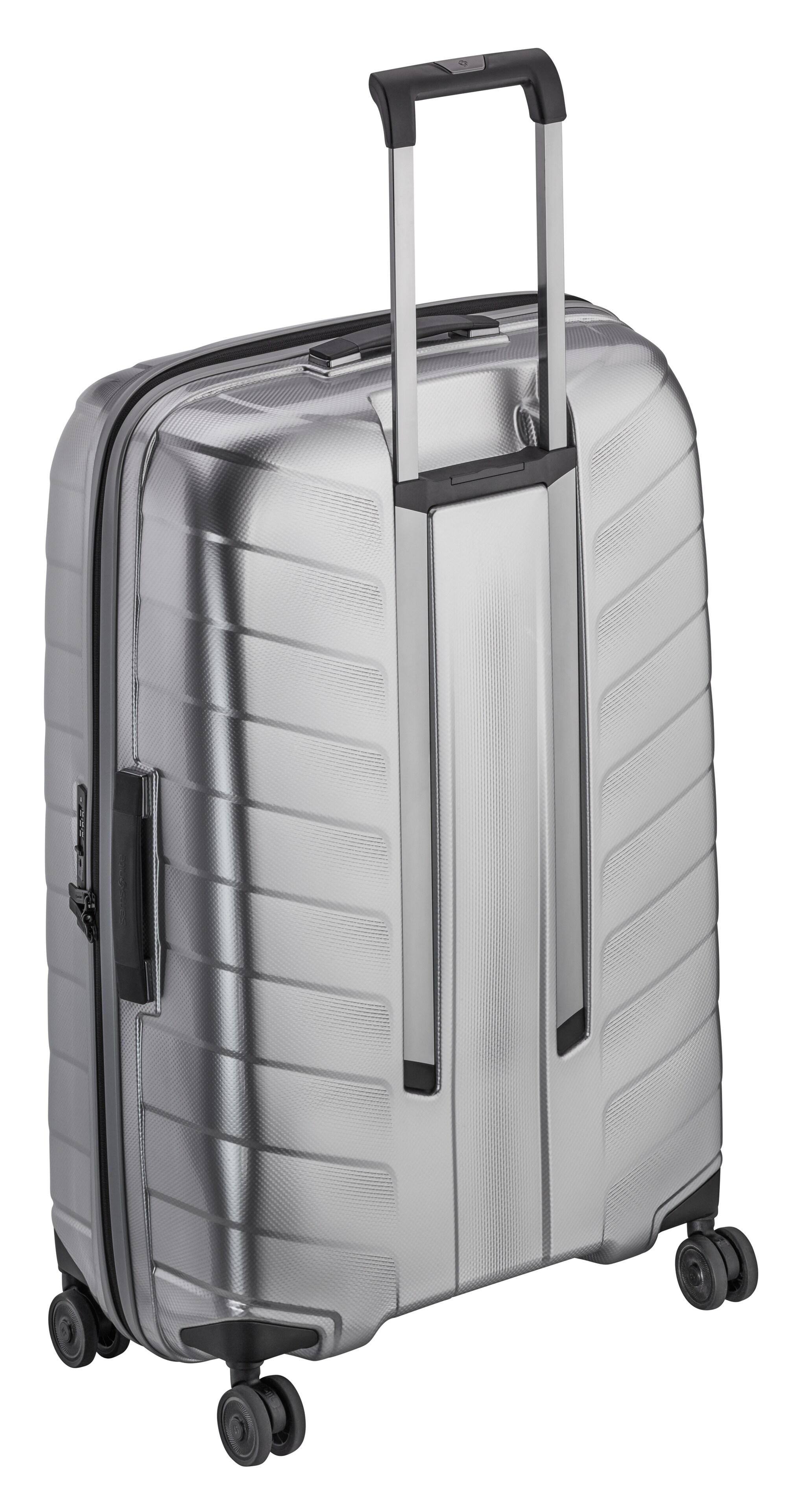 Walizka, Spinner 75 - srebrny, polipropylen / poliester, Samsonite, 97 l