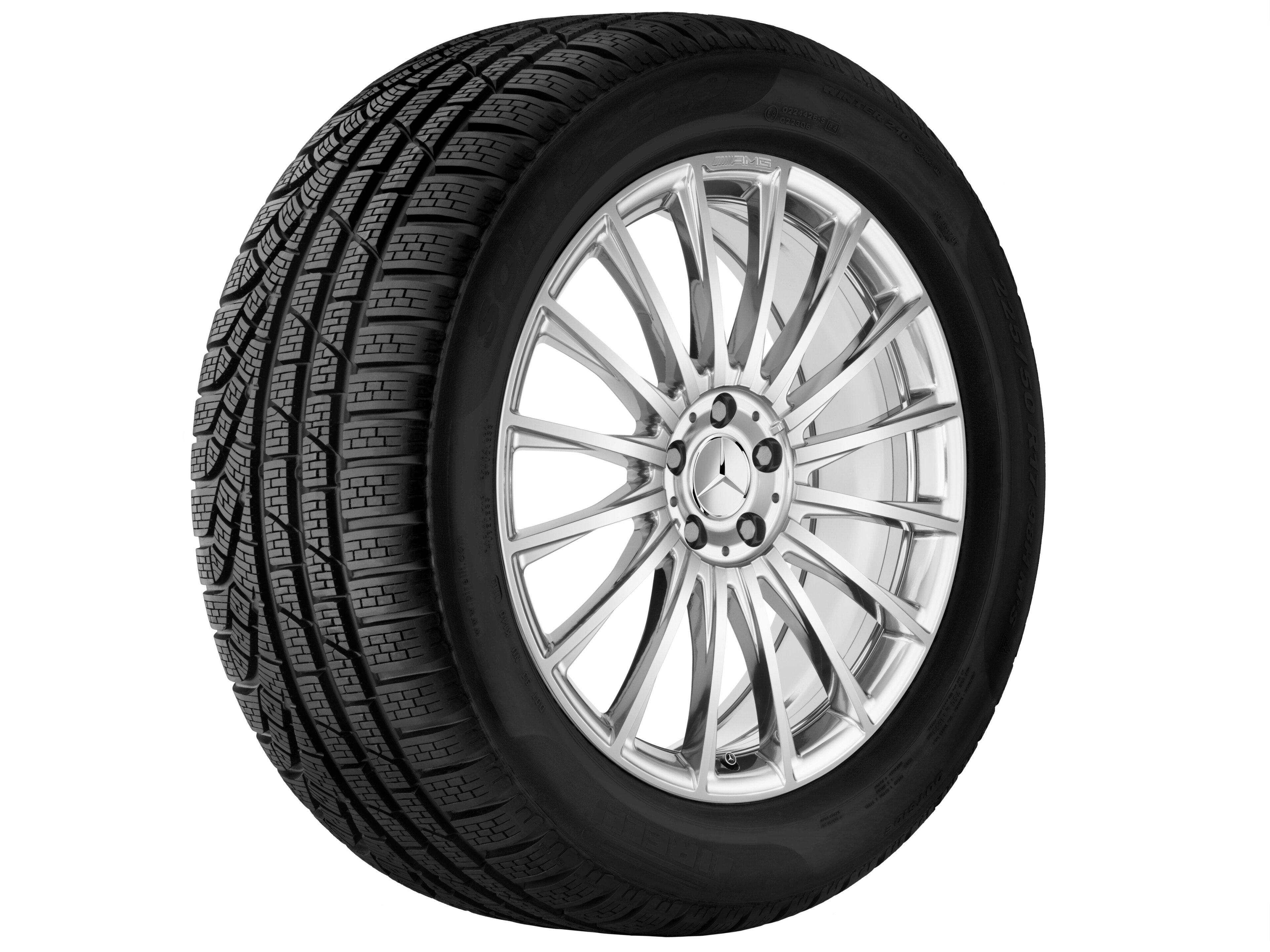 Obręcz kuta AMG wieloramienna, 50,8 cm (20 cali) - 8,5 J x 20 ET 39, szarość tytanu, polerowane na połysk