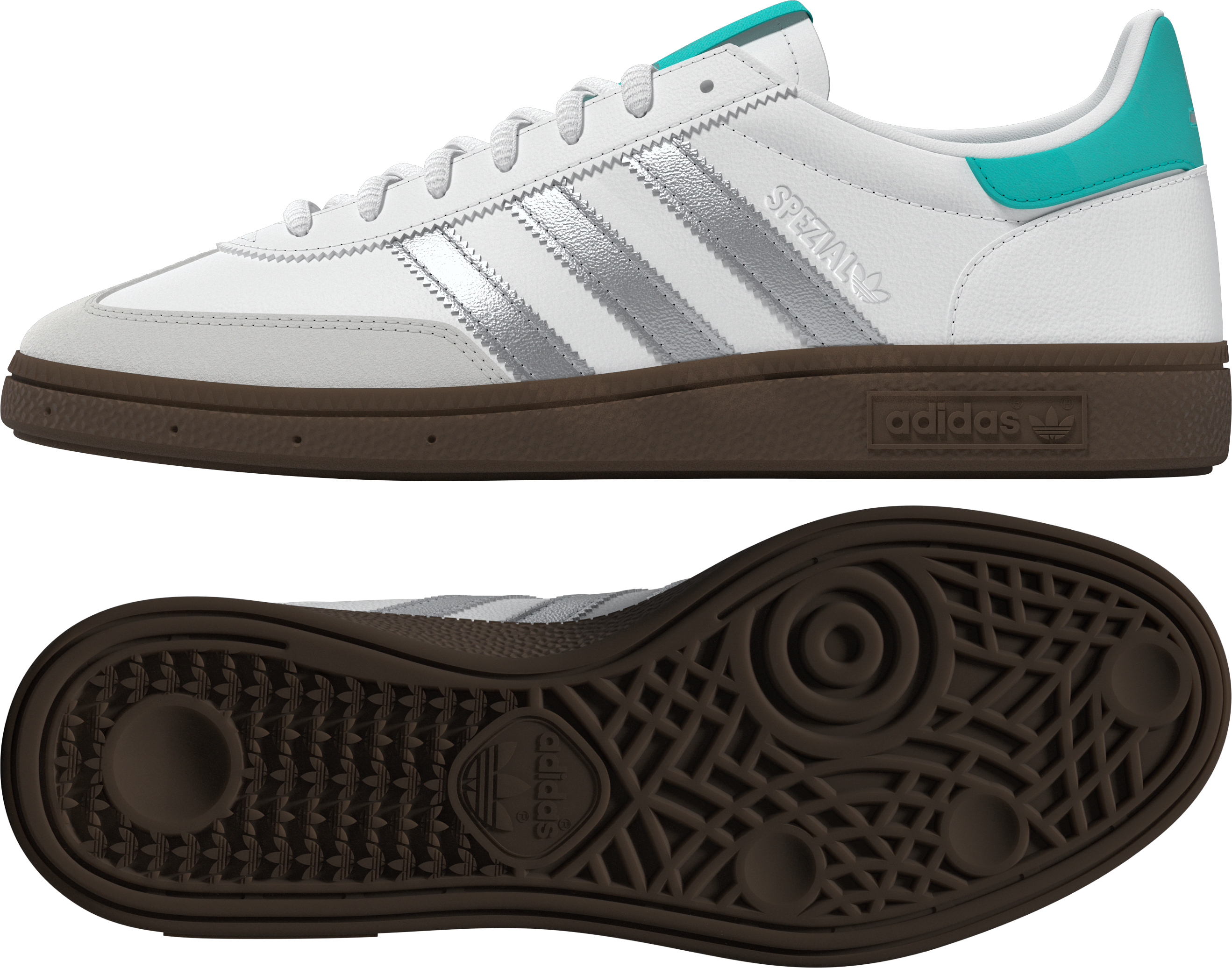Sneakersy, Handball Spezial, Mercedes-AMG F1 - biały / srebrny, 9, adidas