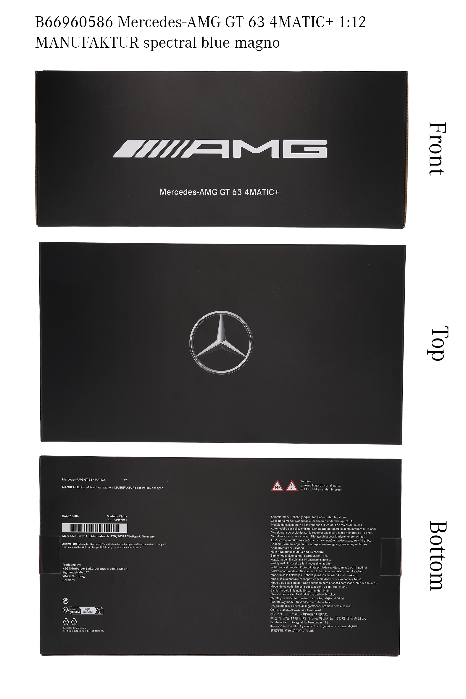 Mercedes-AMG GT 63 4MATIC+ - MANUFACTORY spectral blue mango, NZG, 1:12