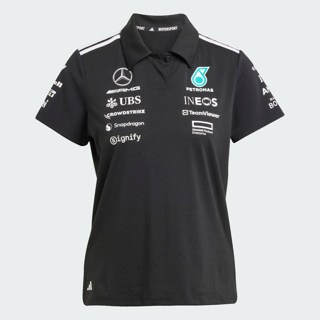 Damska koszulka polo, Team, Mercedes-AMG F1 - czerń, XL