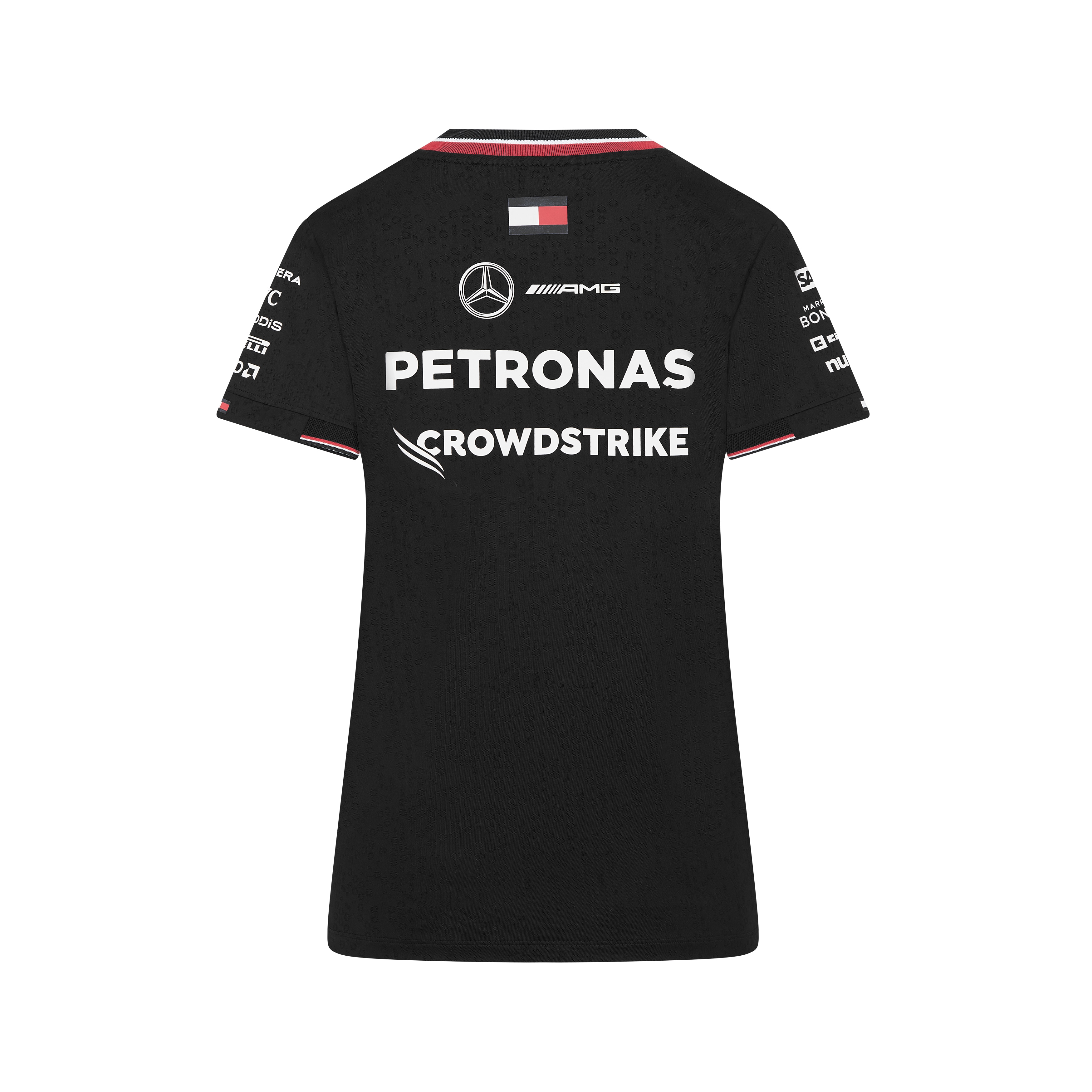 T-shirt damski, Kierowca, Mercedes-AMG F1 - czerń, L