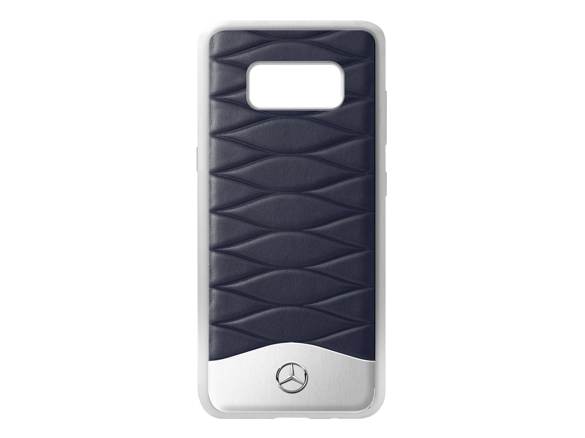 Hülle für Samsung Galaxy S8 - blau, Polycarbonat /  Rindleder