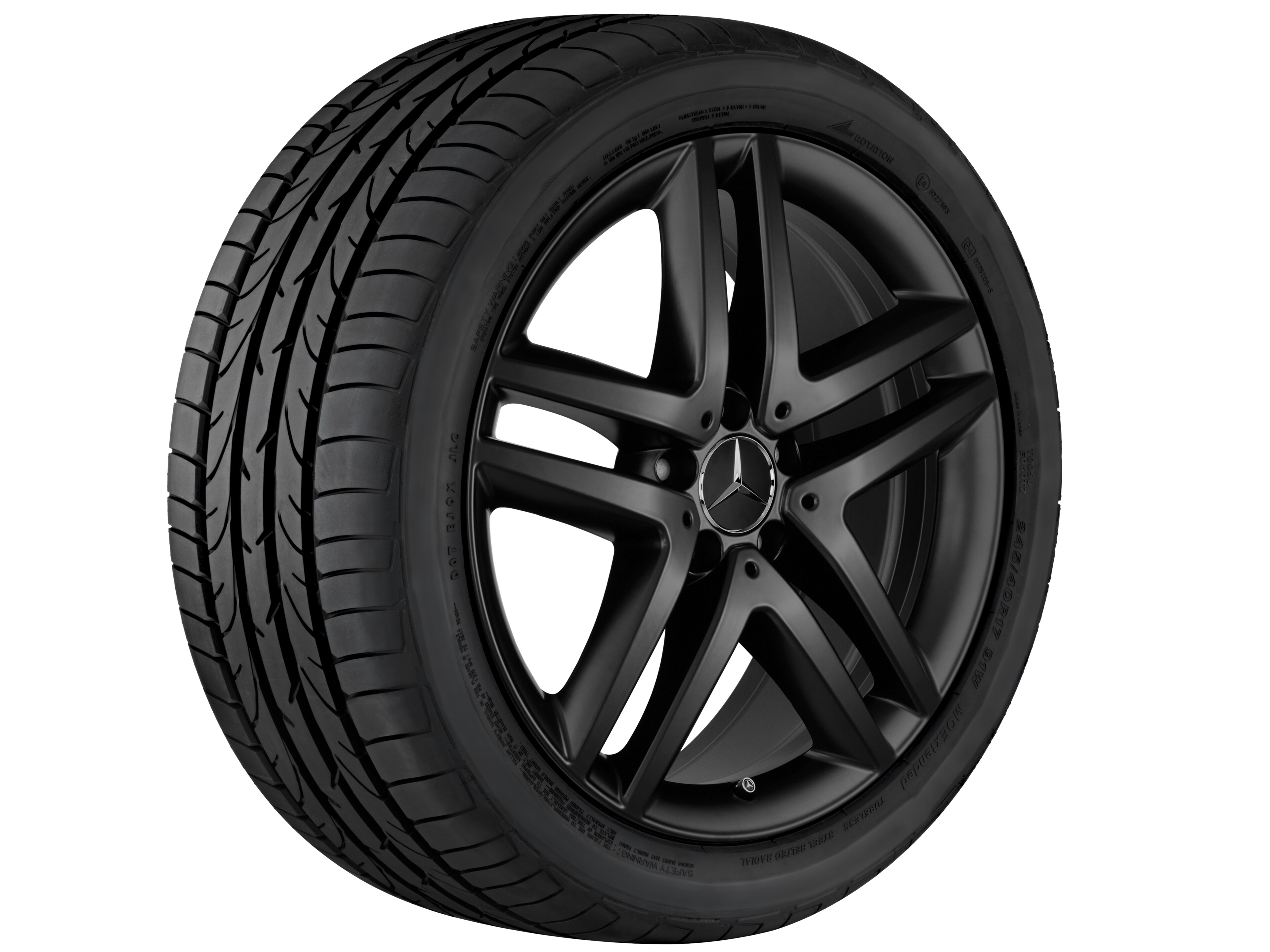 Obręcz z 5 podwójnymi ramionami - 245/45 R19  102Y, 8 J x 19 ET 52