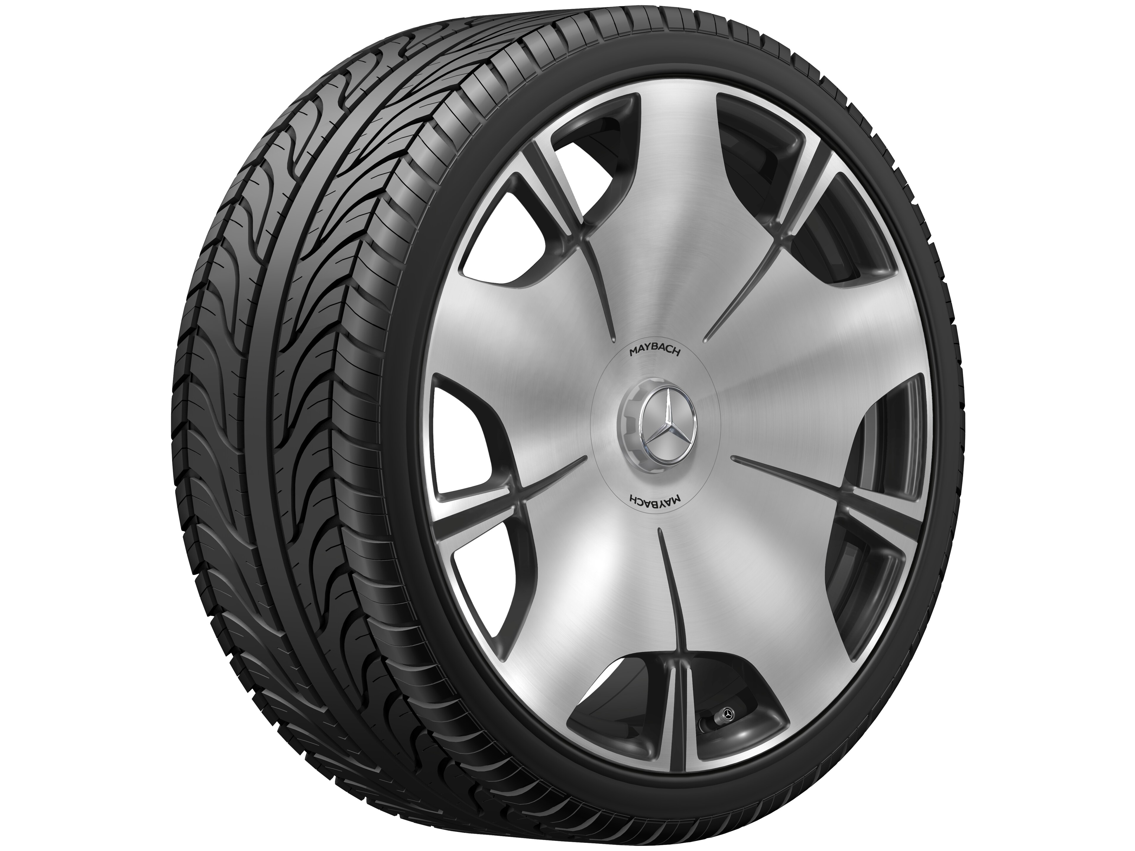 Obręcz kuta AMG z 10 otworami, 53,3 cm (21 cali) - 11 J x 21 ET 67,1, czerń, toczone na połysk