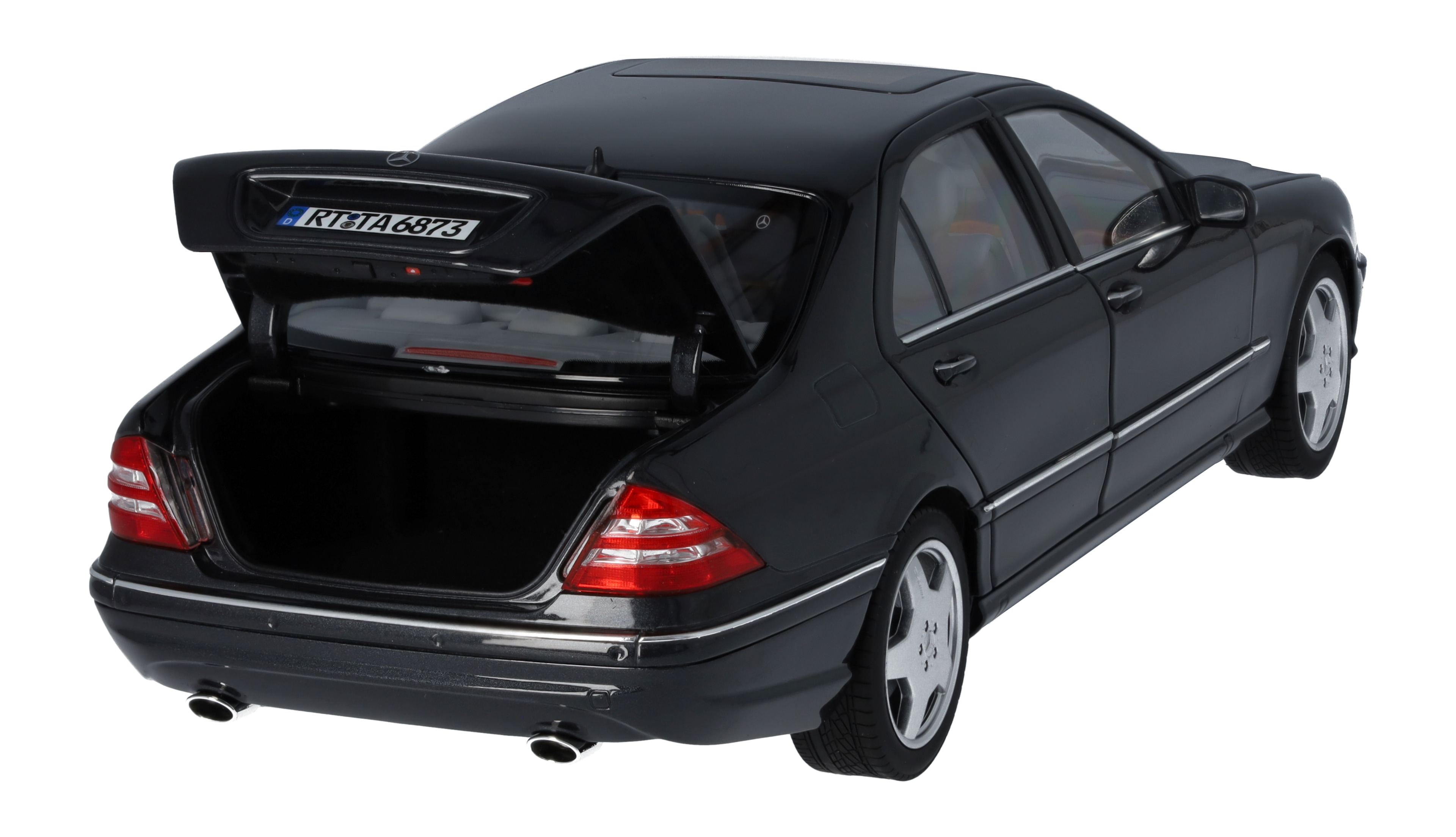 S 55 AMG V220 (1999-2002) - szarość tektytu, Norev, 1:18