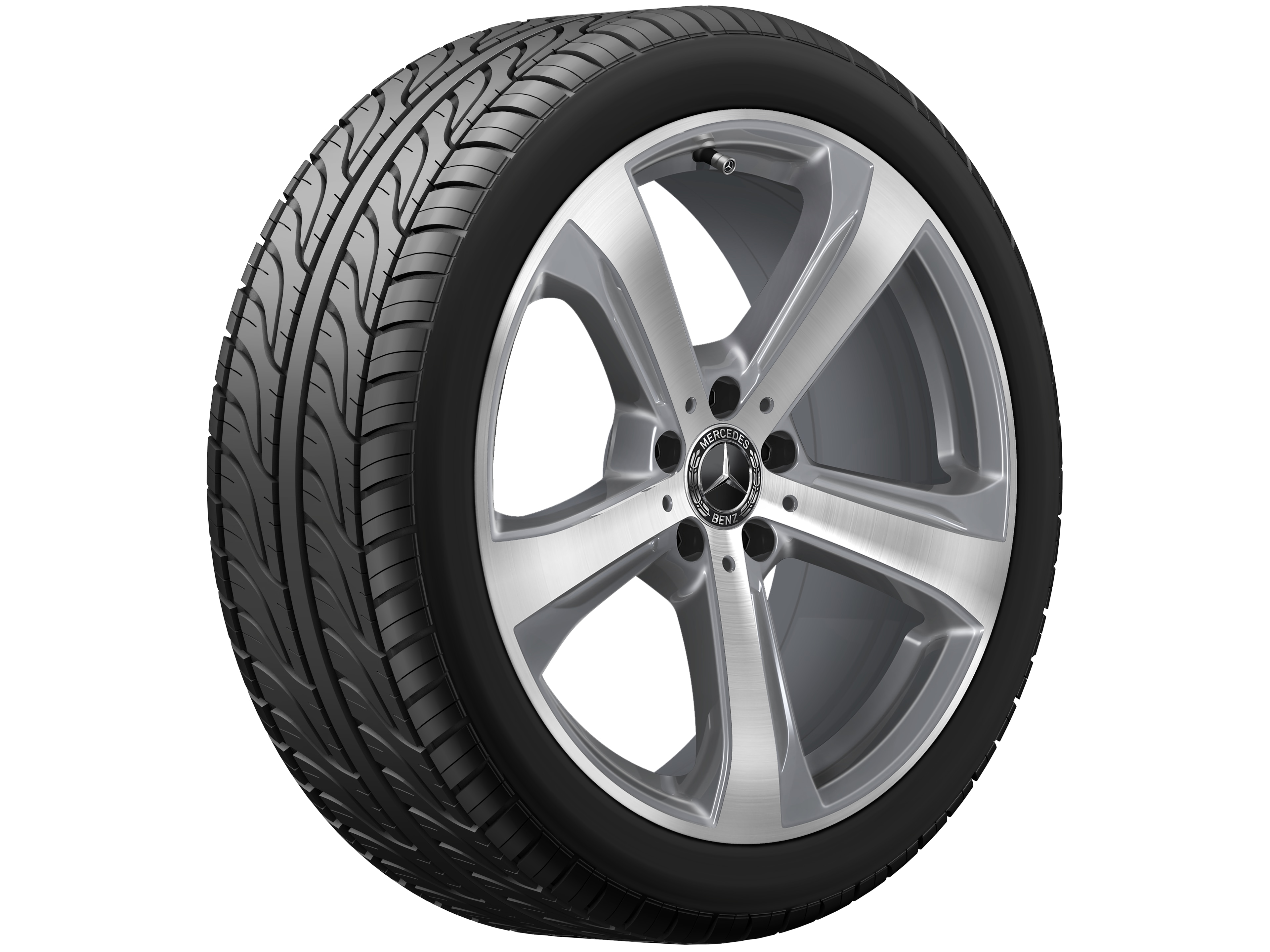 Obręcz 5-ramienna, 45,7 cm (18 cali) - 8 J x 19 ET 41, tremolit-metallic, toczone na połysk