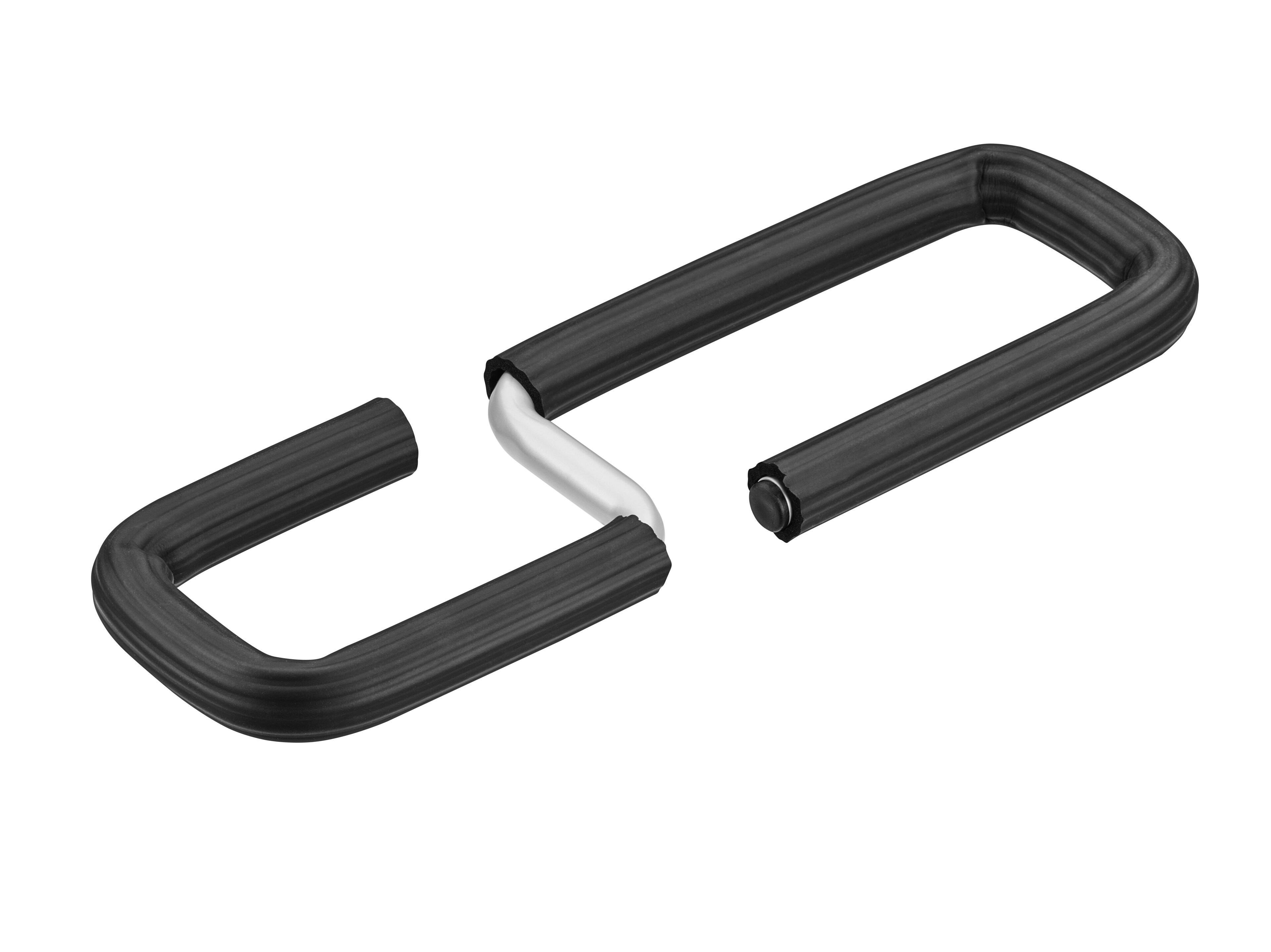 Uchwyt drabiny, Adapter - stal / guma, czerń / srebrny