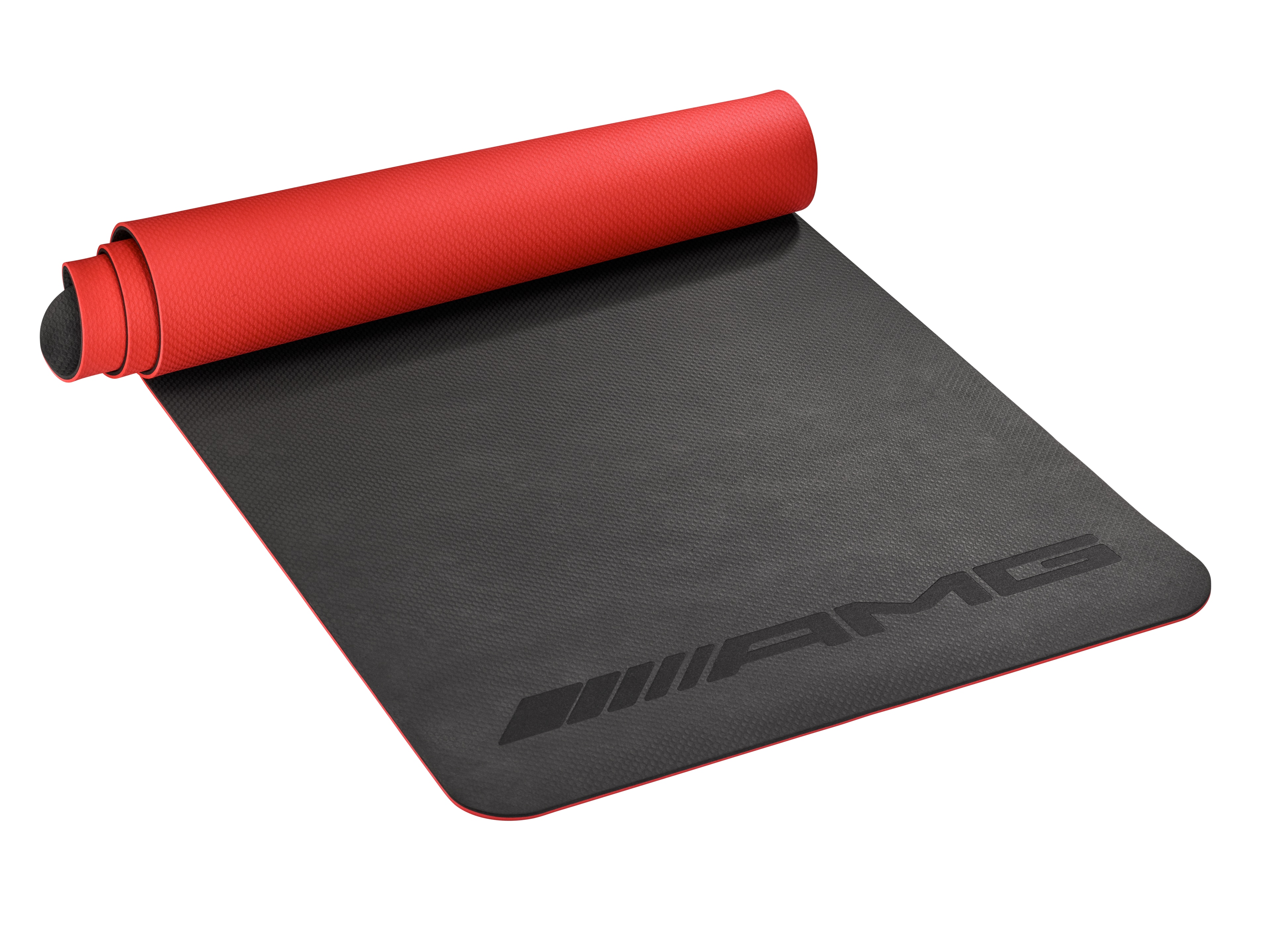 Mata fitness AMG - czerń / czerwony, TPE