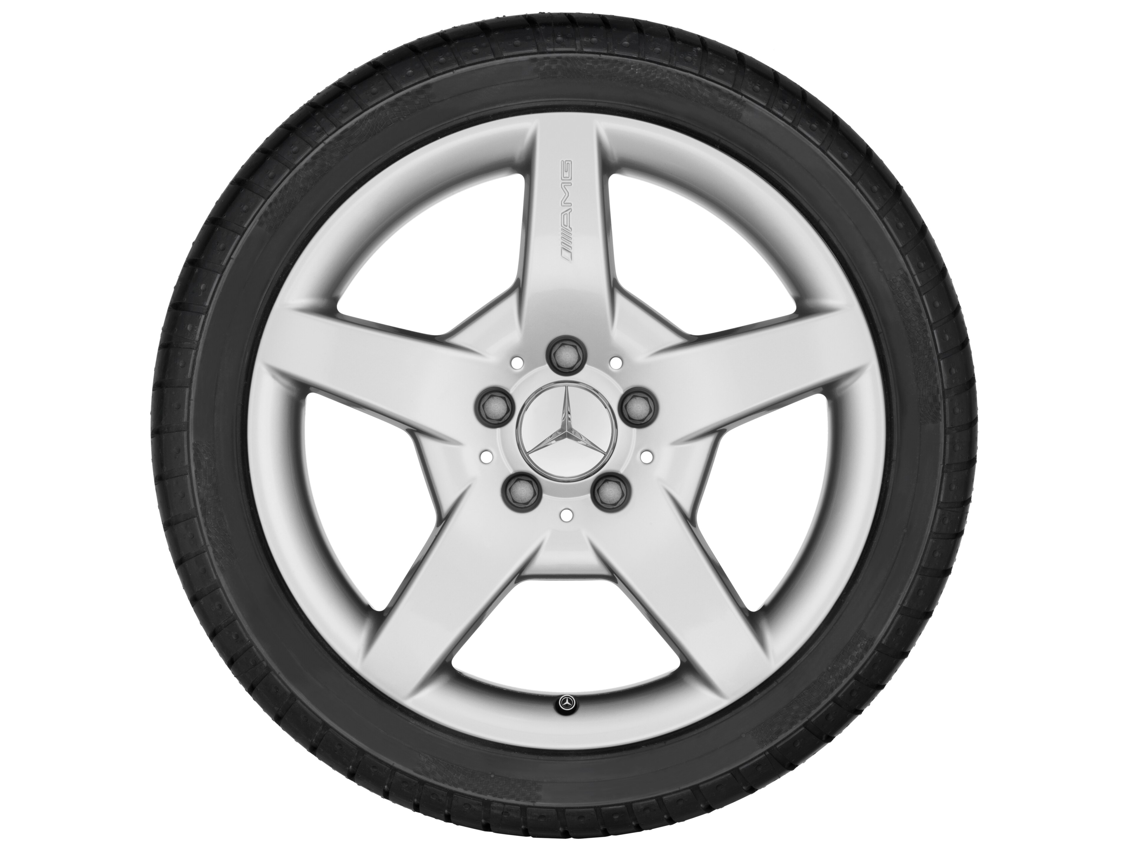 Obręcz AMG 5-ramienna, 45,7 cm (18 cali) - 8 J x 18 ET 34, srebrny tytanowy