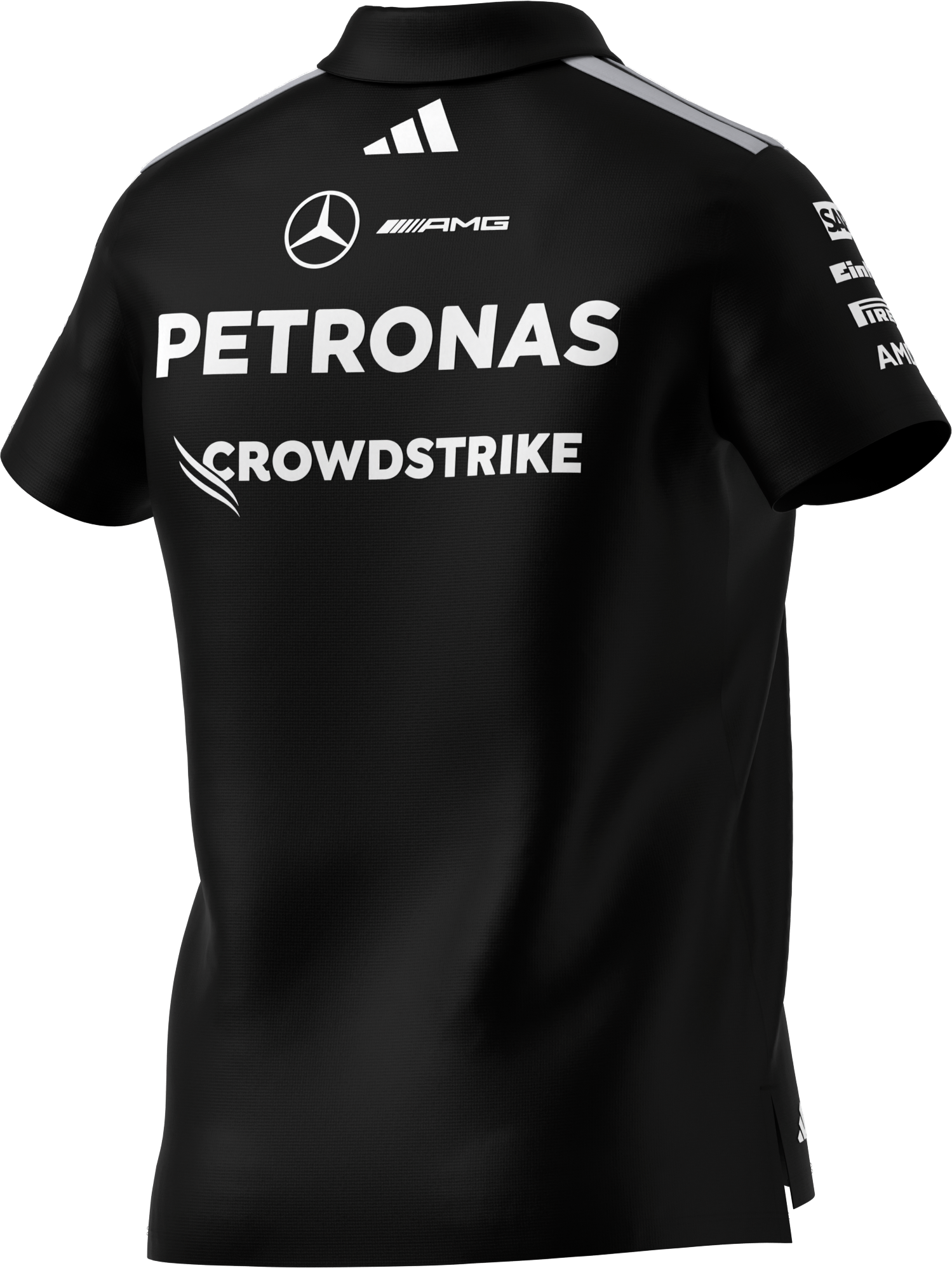 Damska koszulka polo, Team, Mercedes-AMG F1 - czerń, XS