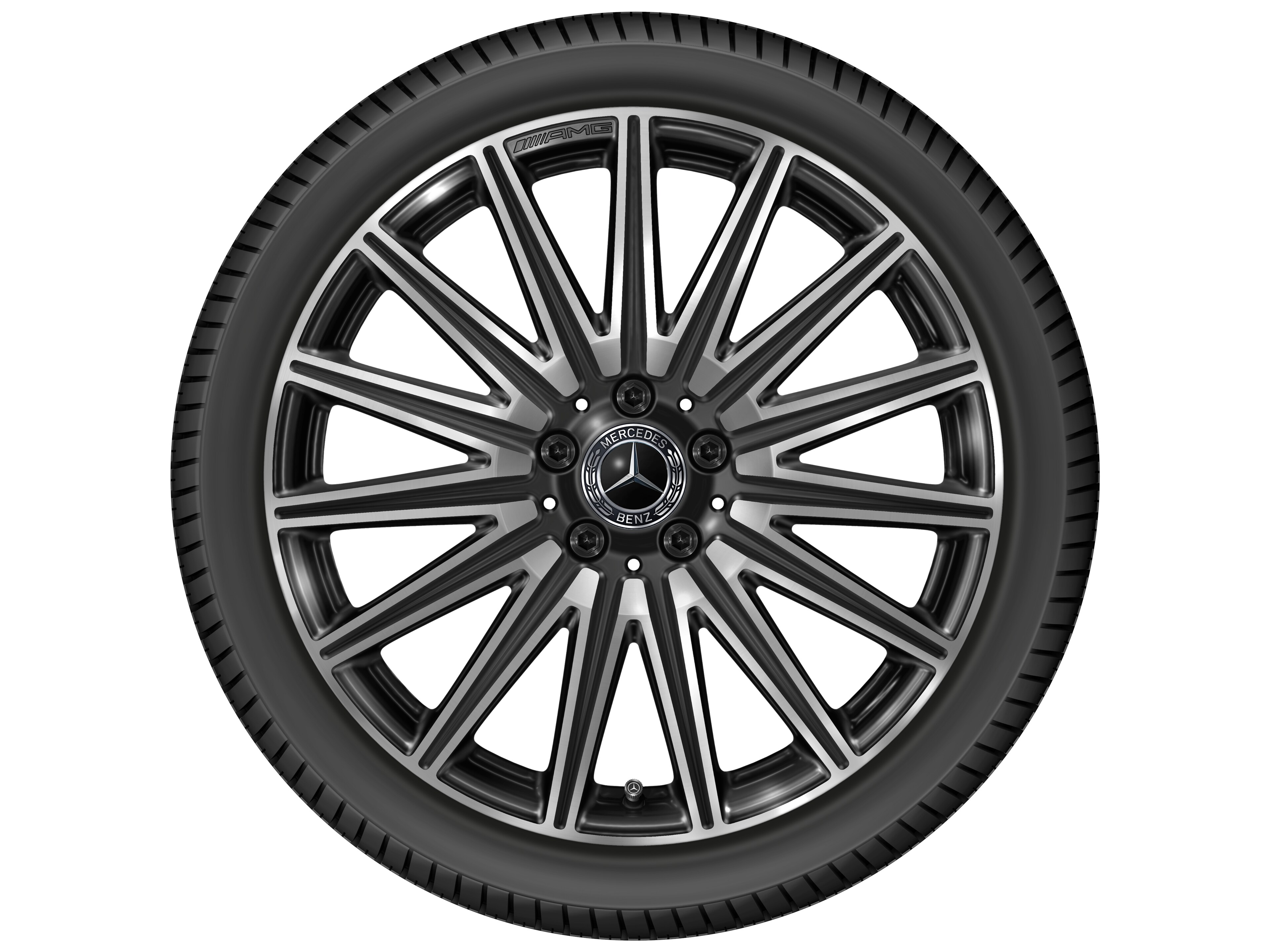 Obręcz AMG z lekkiego stopu, z wzorem wieloramiennym, 48,3 cm (19 cali) - 7,5 J x 19 ET 48,4, czerń