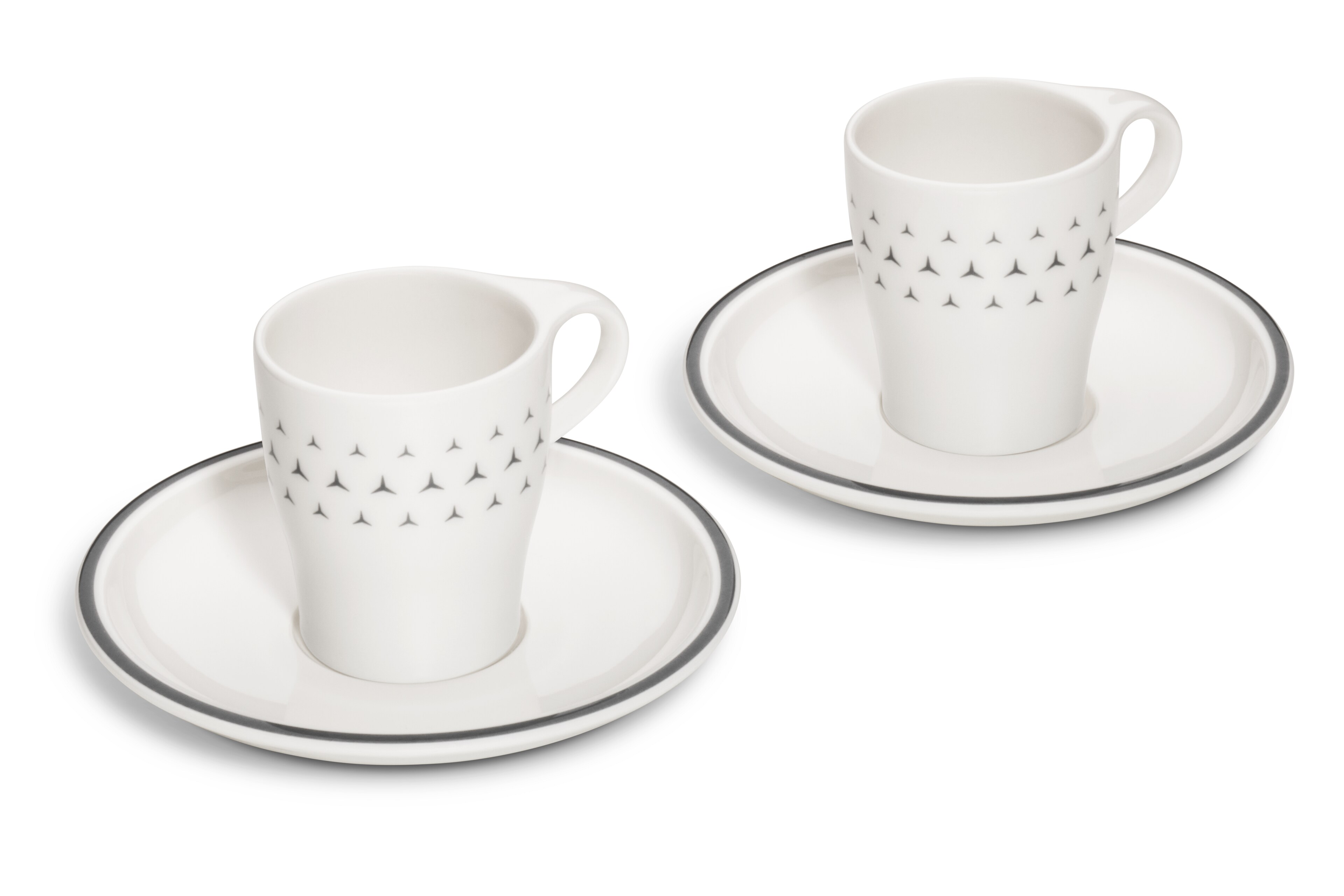 Filiżanki do espresso, Zestaw 2-częściowy - biały, porcelana, 90 ml, null