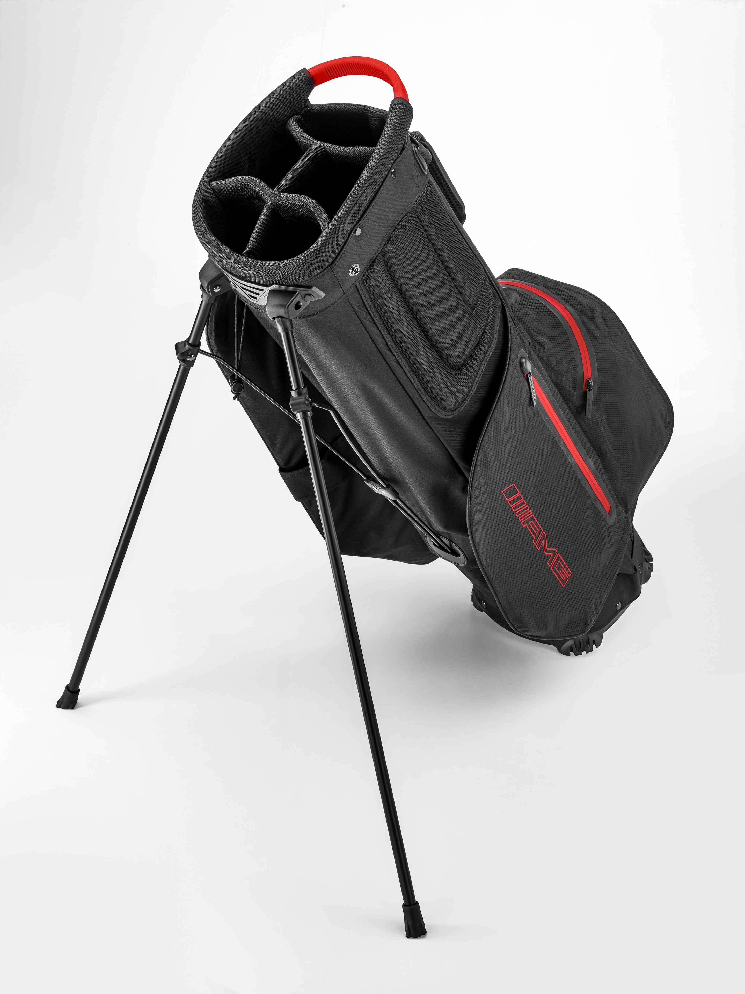 Torba golfowa AMG - czerń / czerwony, poliamid
