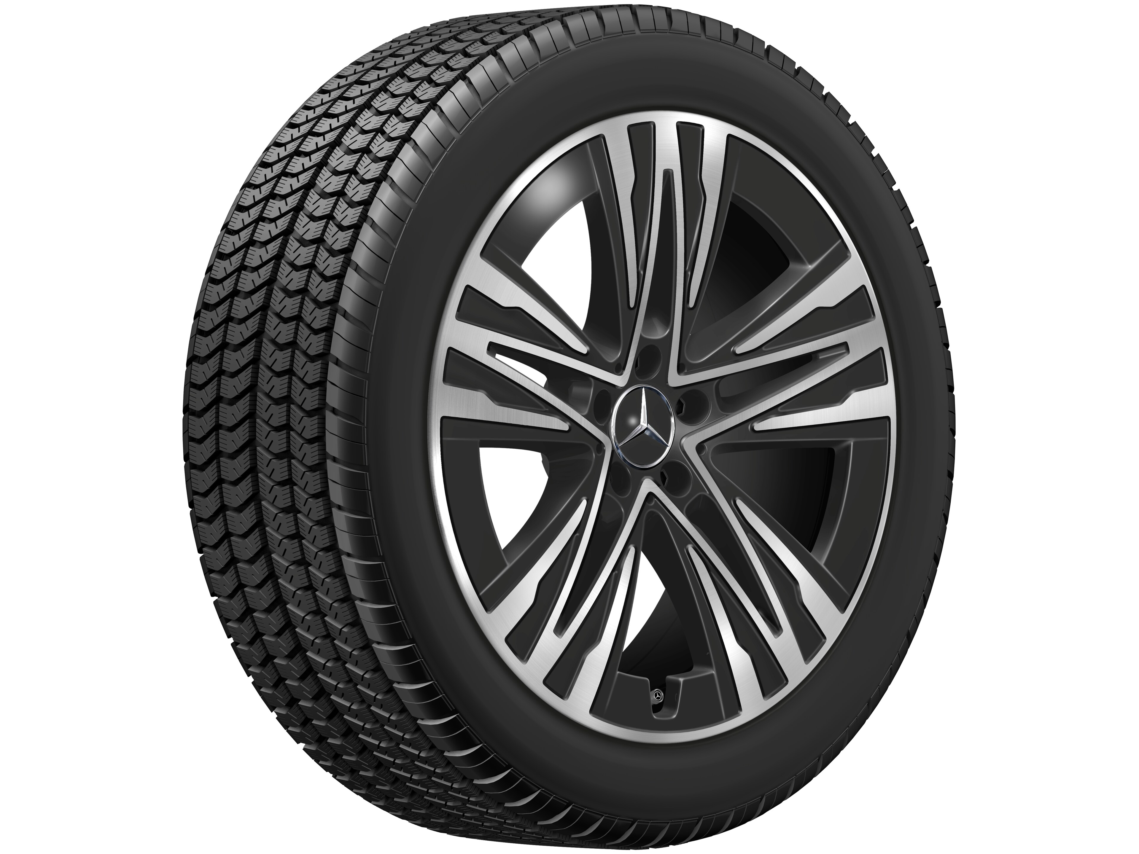 Obręcz 5-otworowa, Aero, 50,8 cm (20 cali) - 8 J x 20 ET 32,7, czerń, toczone na połysk