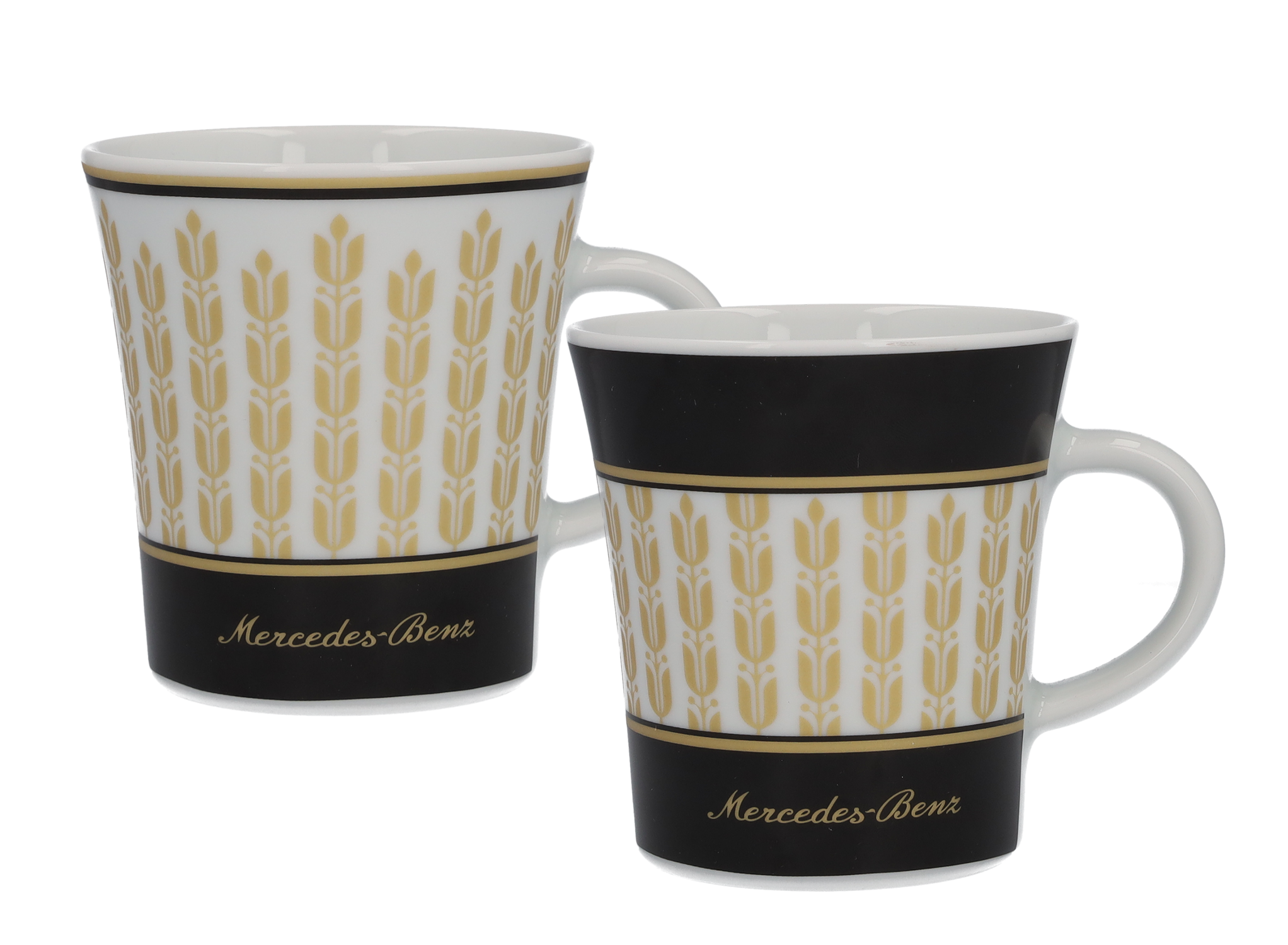 Kubek do kawy - czerń / biały / złoty, porcelana, 300 ml, Kahla