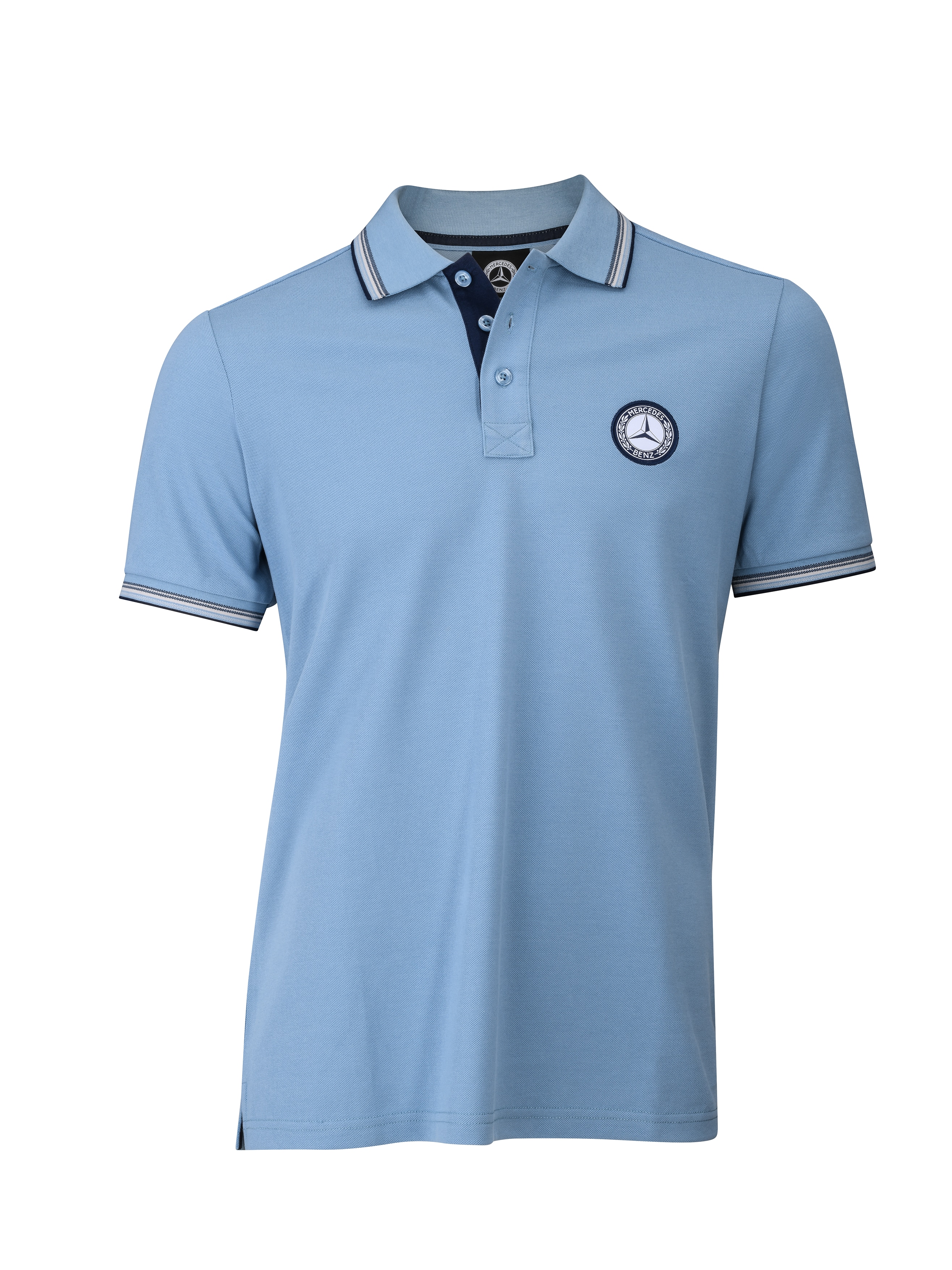 Męska koszulka polo - niebieski vintage, M
