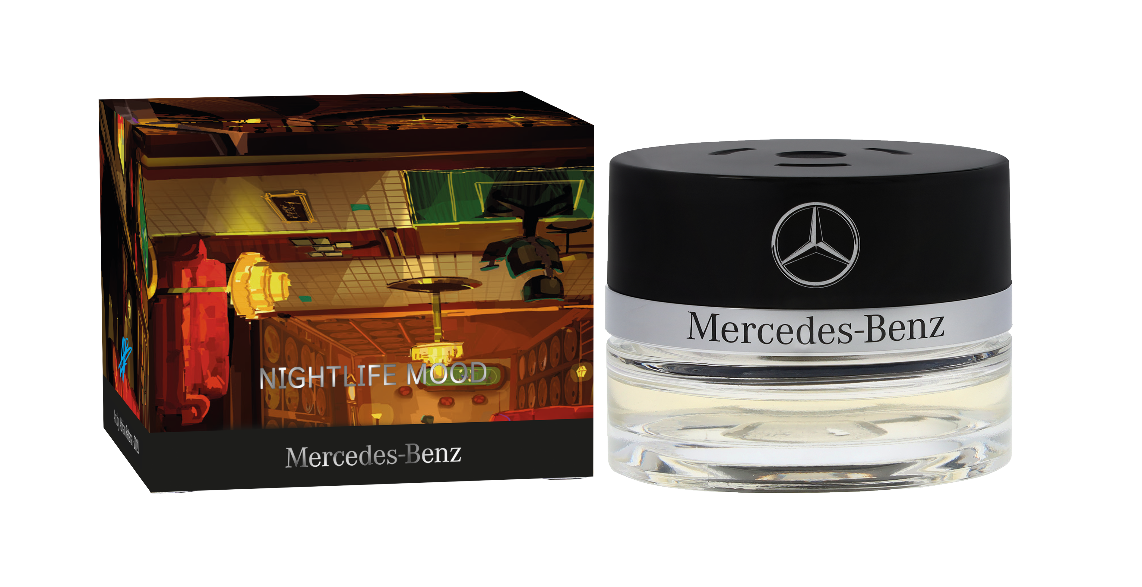 Flakon, NIGHTLIFE MOOD - przezroczyste / czerń, szkło, 15 ml