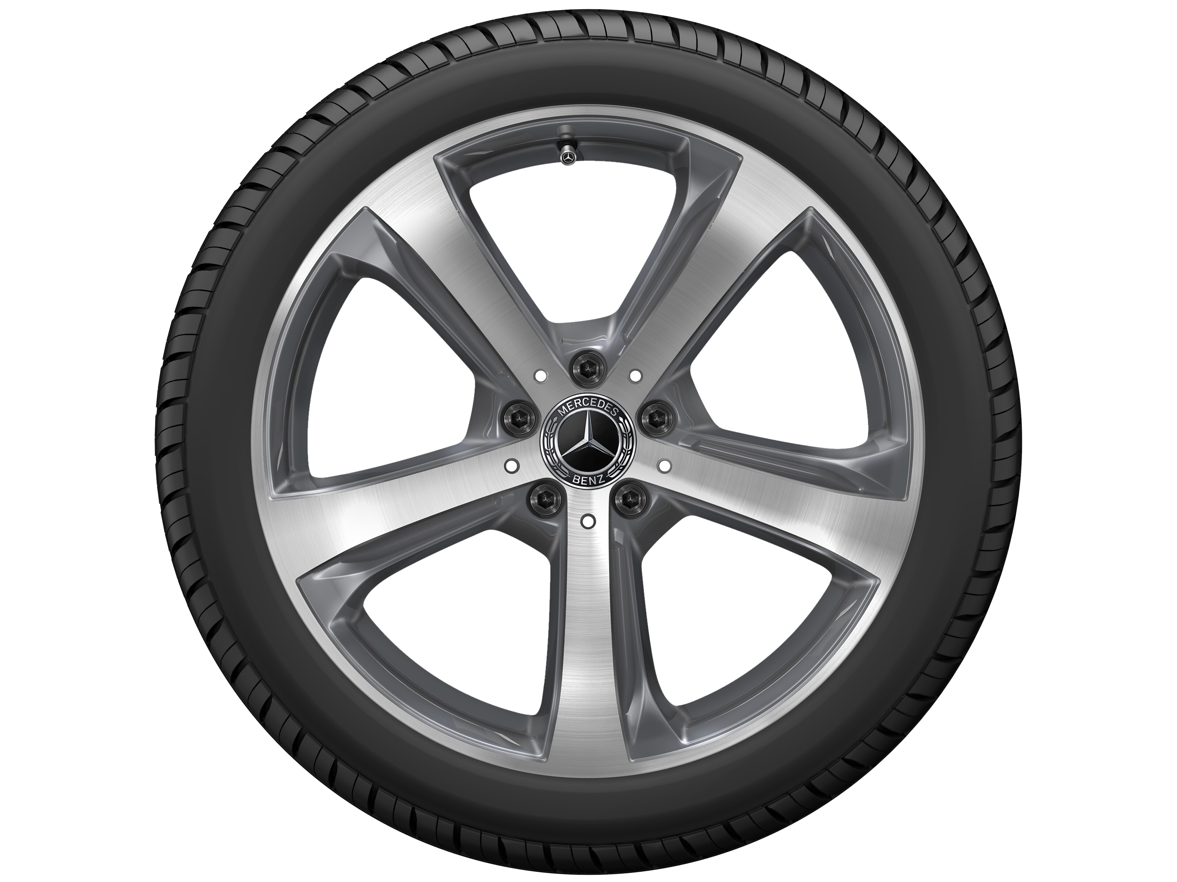 Obręcz 5-ramienna, 45,7 cm (18 cali) - 8 J x 19 ET 41, tremolit-metallic, toczone na połysk