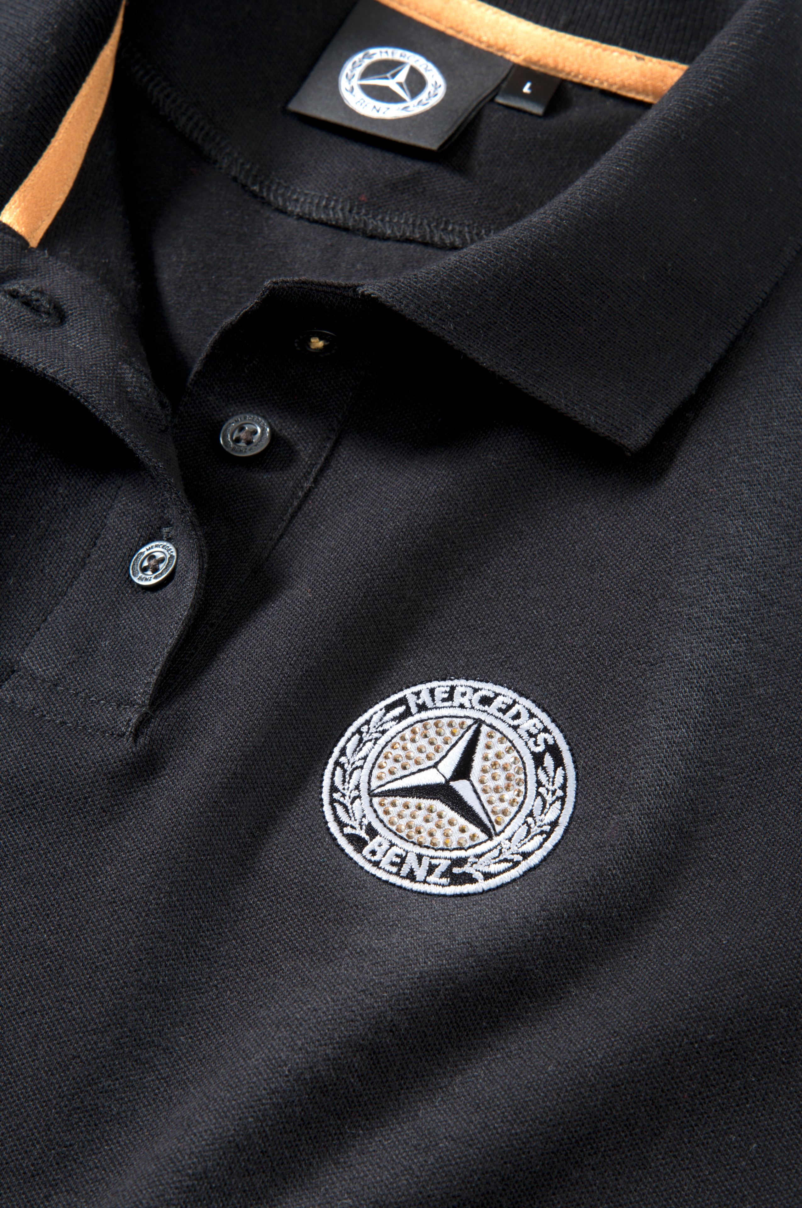 Damska koszulka polo - czerń, XL