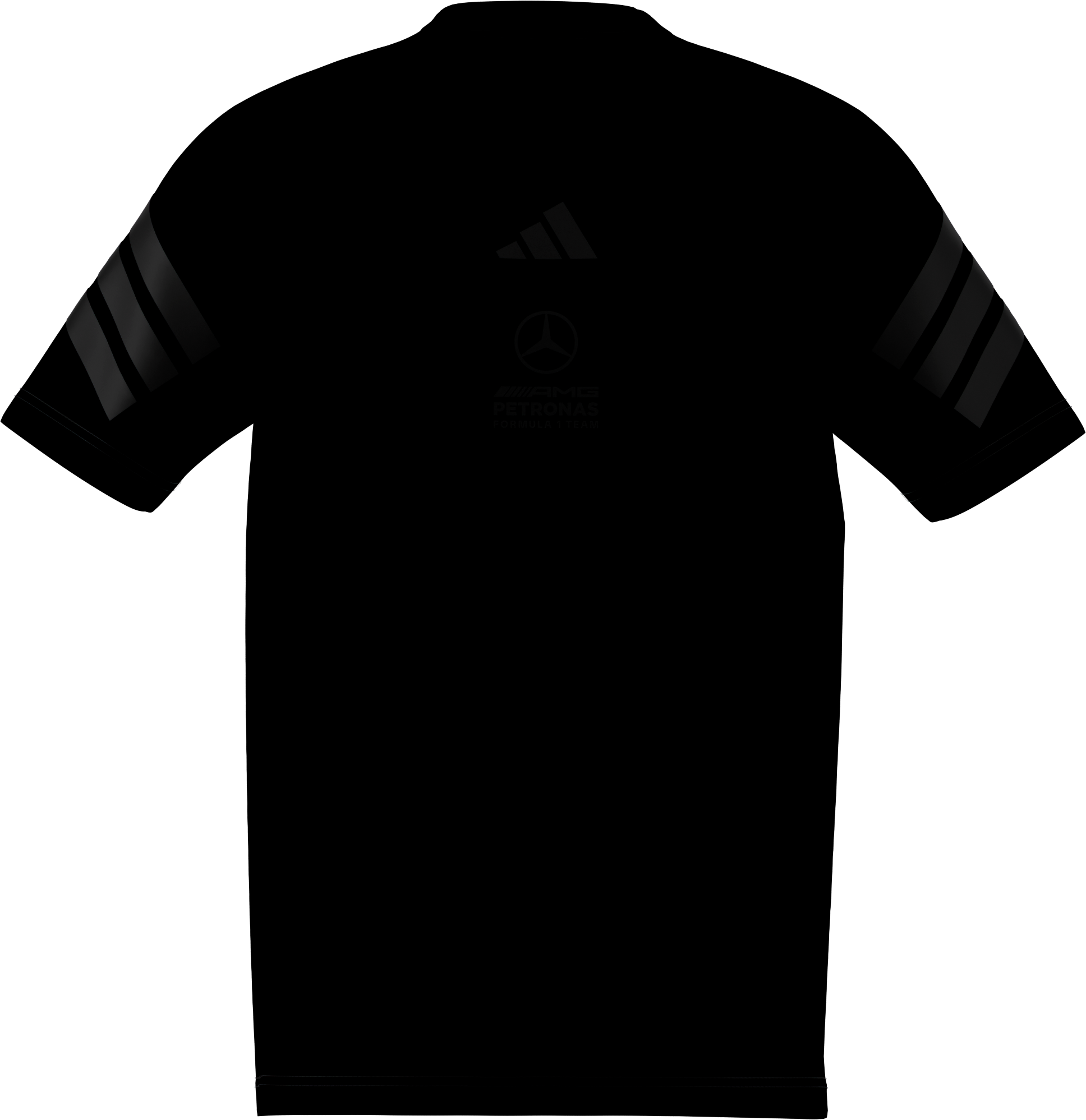 T-shirt męski, Mercedes-AMG F1 - czerń, XS
