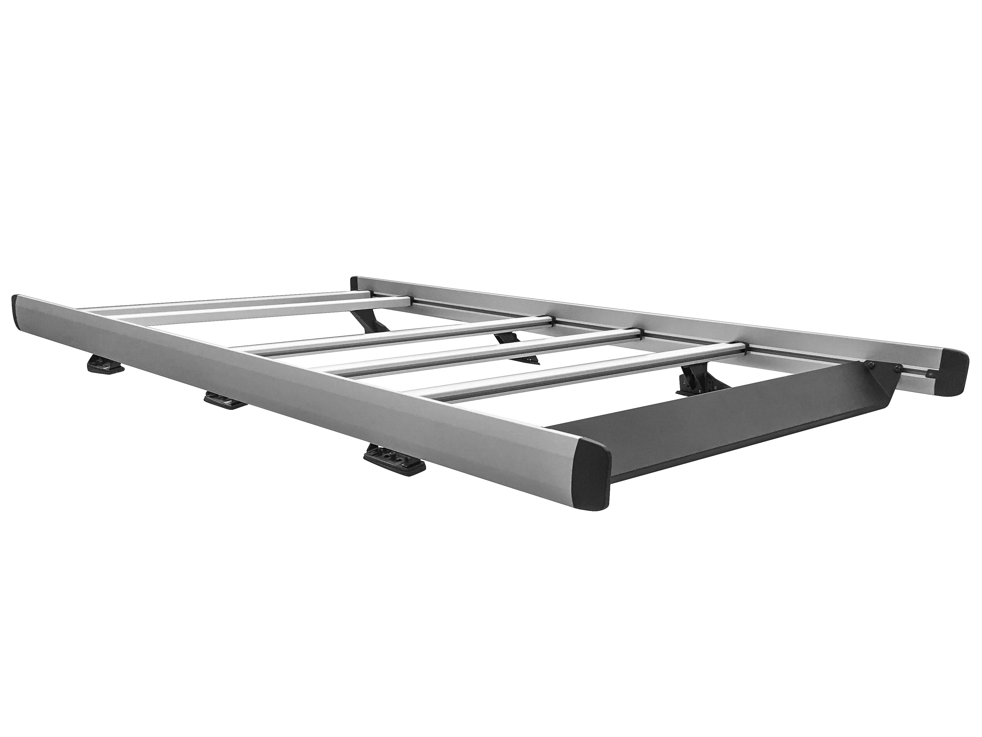 Kosz ładunkowy, kompaktowy, z rolką załadunkową, do długości L1 - aluminium / stal, czarnosrebrny, lakier