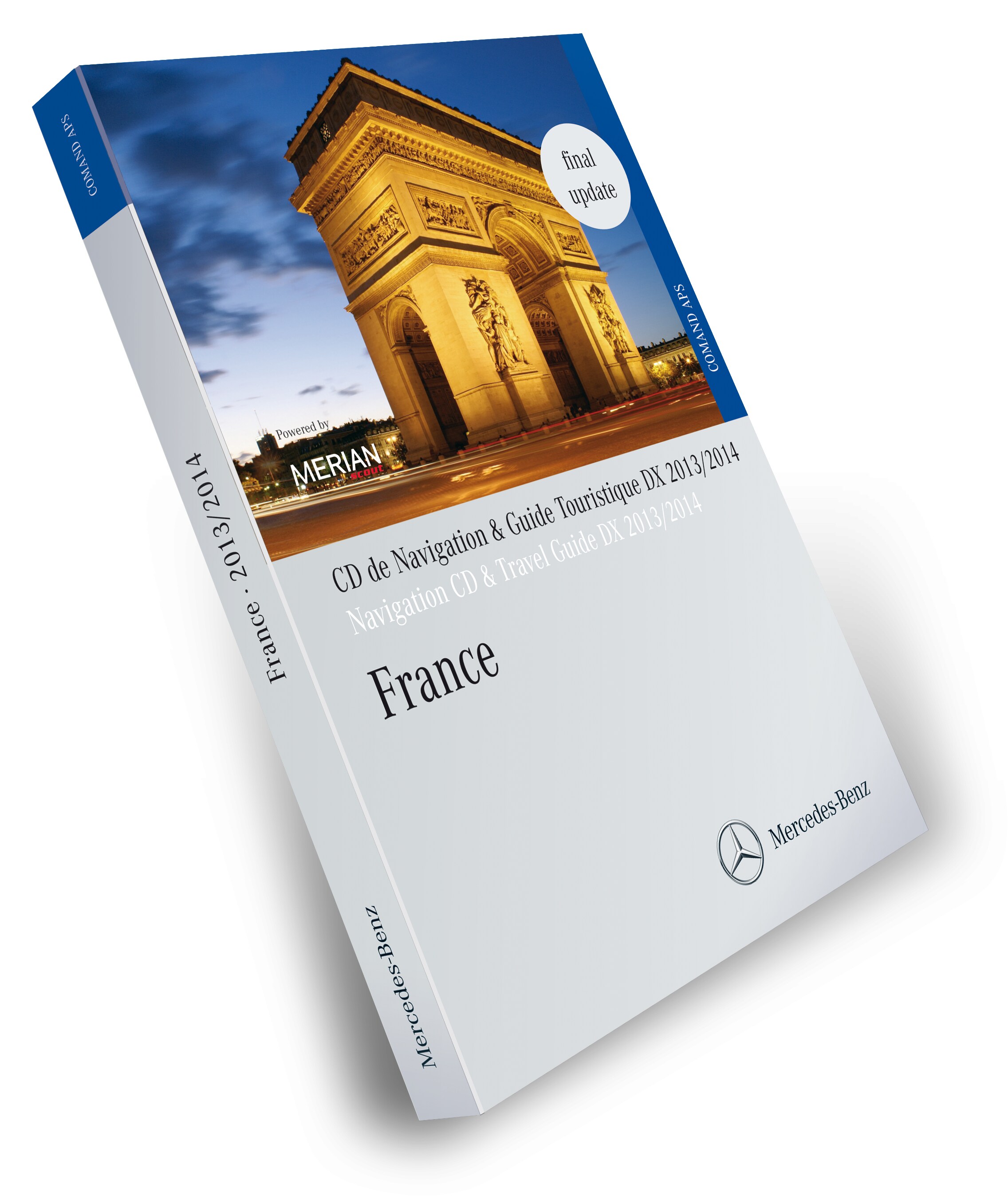 Nawigacyjna CD, Francja, z przewodnikiem turystycznym MERIAN 2013/2014