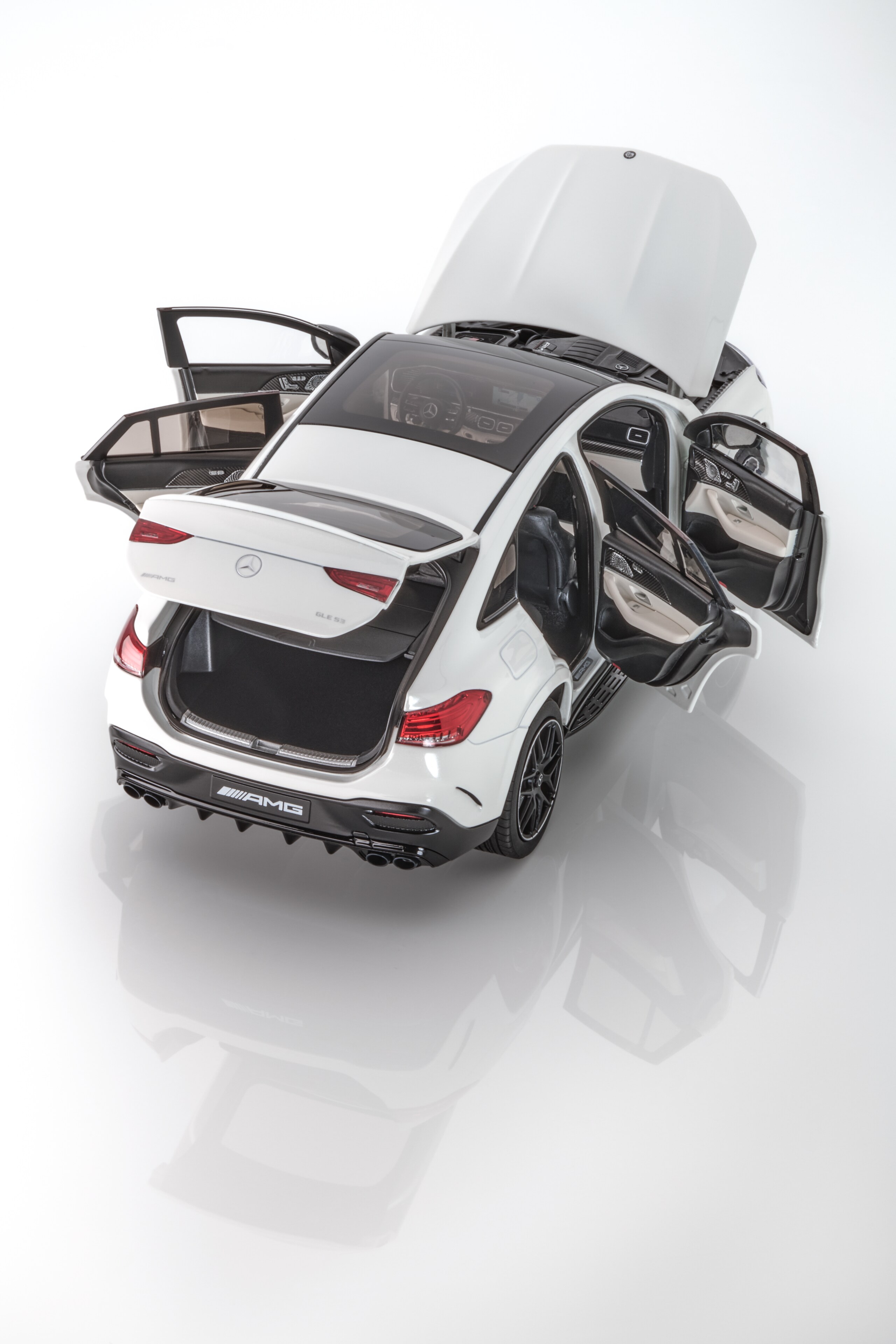 Mercedes-AMG GLE 53e, Coupé, C167 - MANUFACTORY opalite white mango, NZG, 1:18