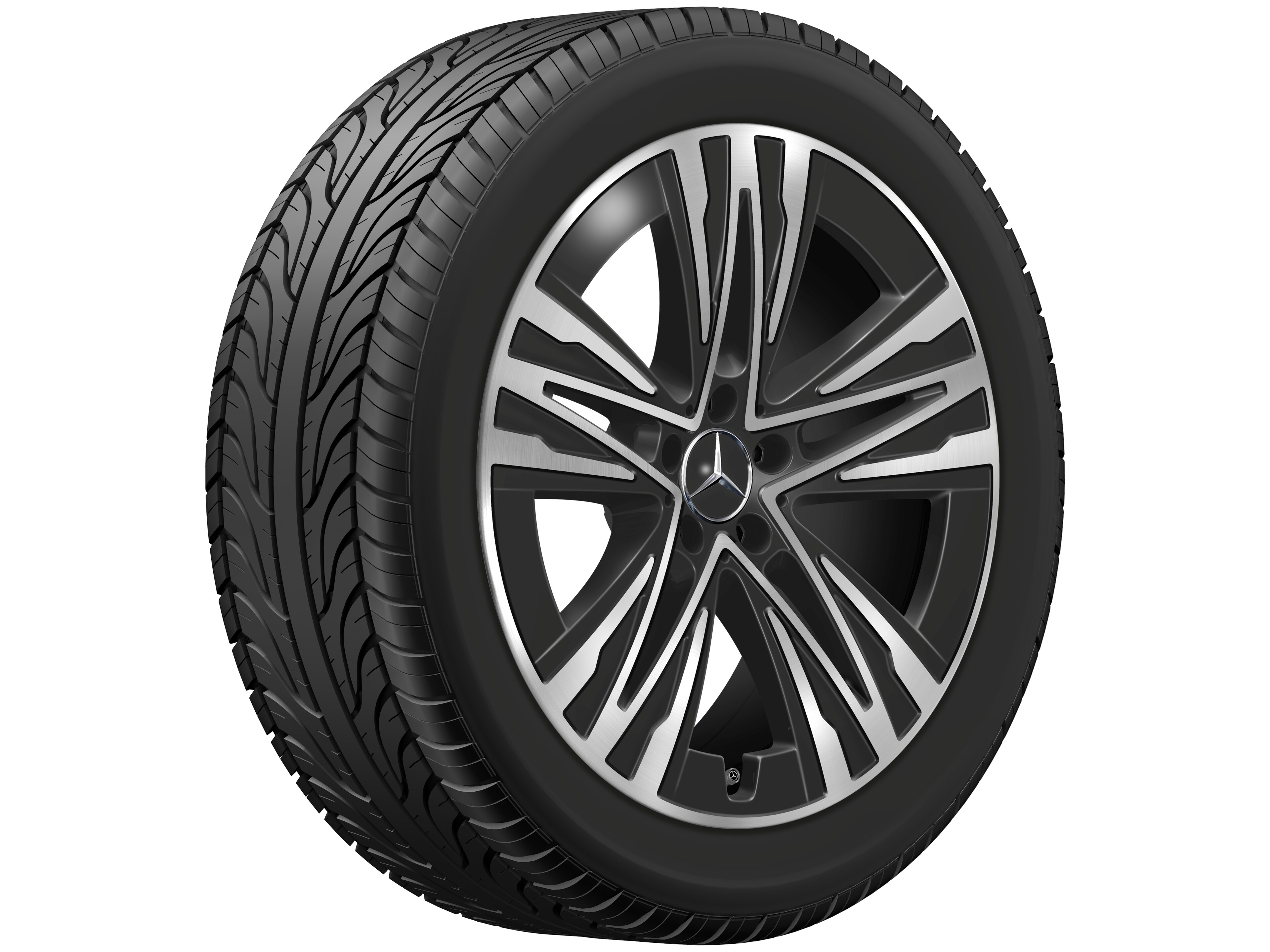 Obręcz 5-otworowa, Aero, 50,8 cm (20 cali) - 8 J x 20 ET 32,7, czerń, toczone na połysk