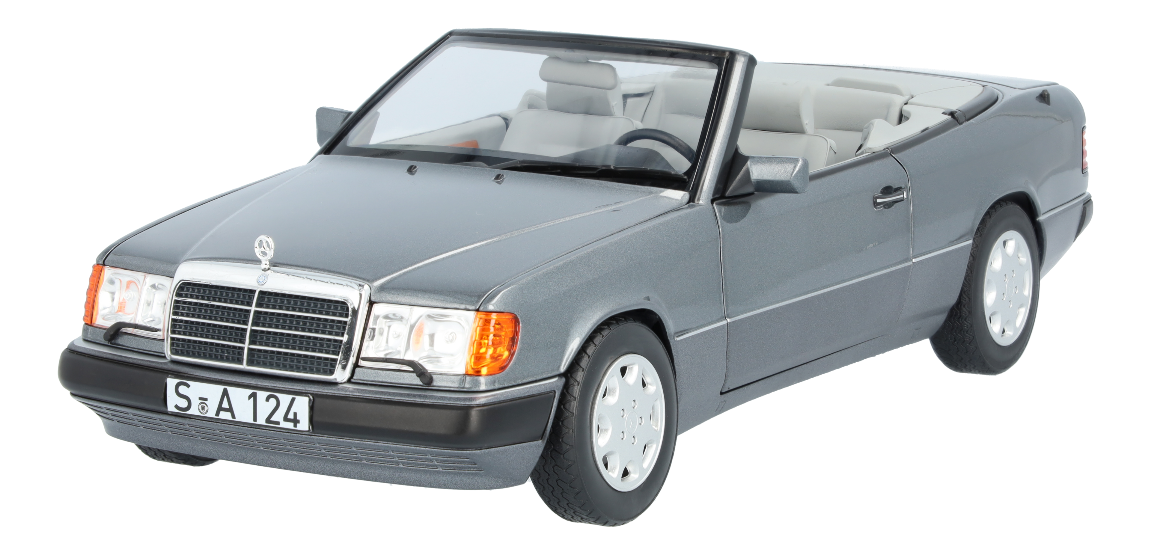 300 CE-24 Cabriolet A 124 (1991-1993) - szarość masy perłowej, Norev, 1:18
