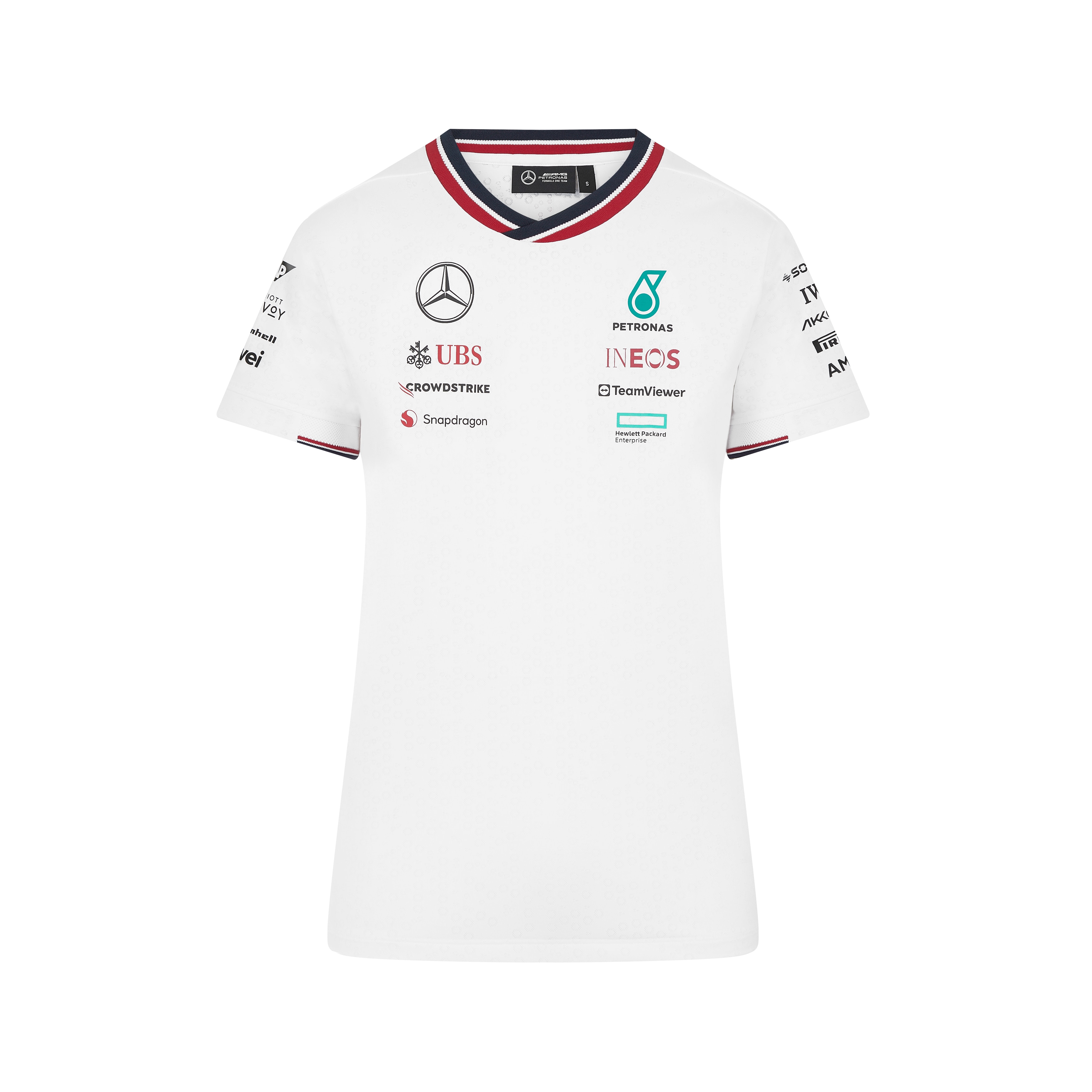 T-shirt damski, Kierowca, Mercedes-AMG F1 - biały, S