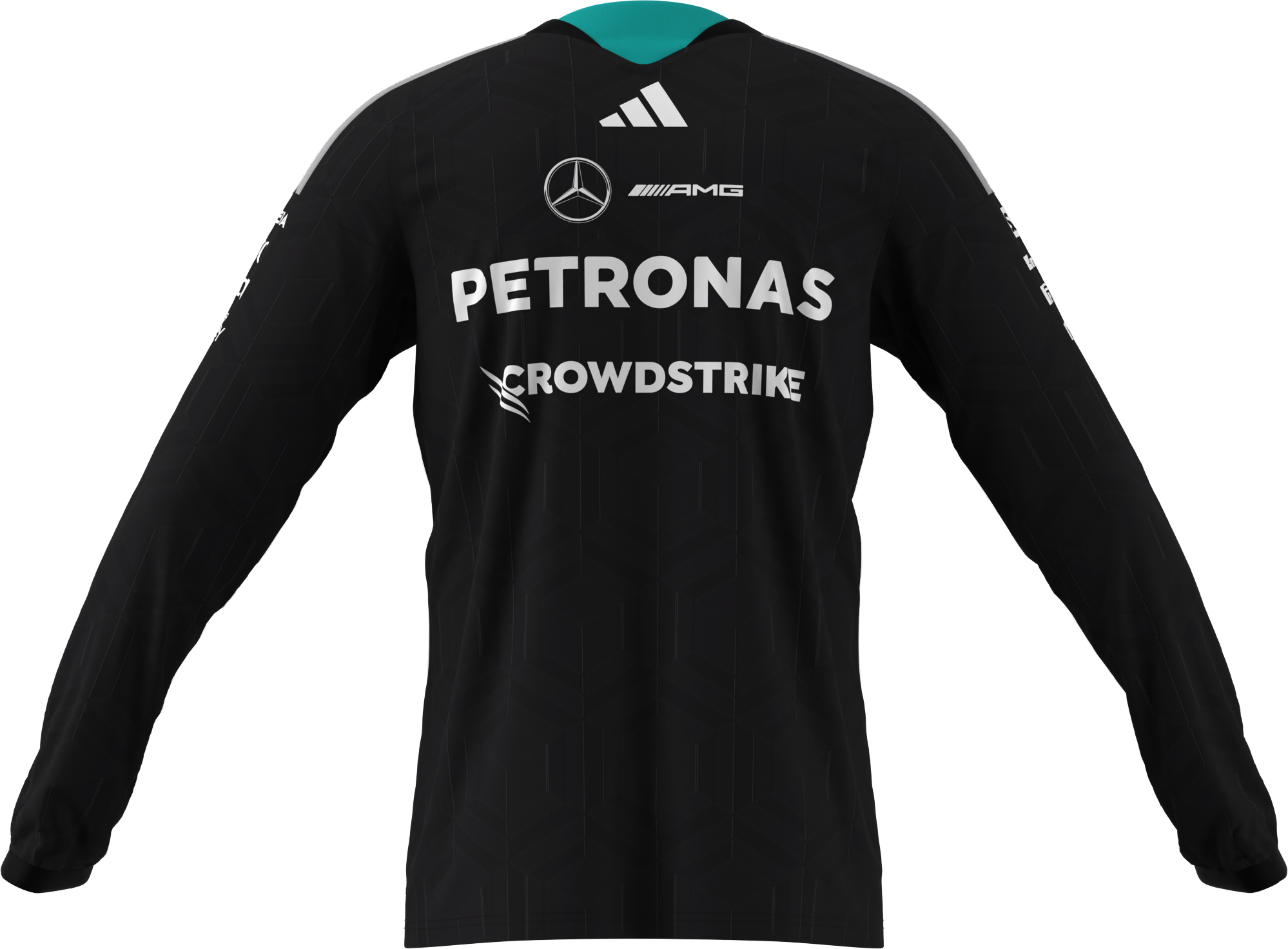 Męska z długim rękawem, Kierowca, Mercedes-AMG F1 - czerń, XS