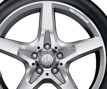 Obręcz AMG 5-ramienna, 45,7 cm (18 cali) - 7,5 J x 18 ET 42, srebrny, toczone na połysk