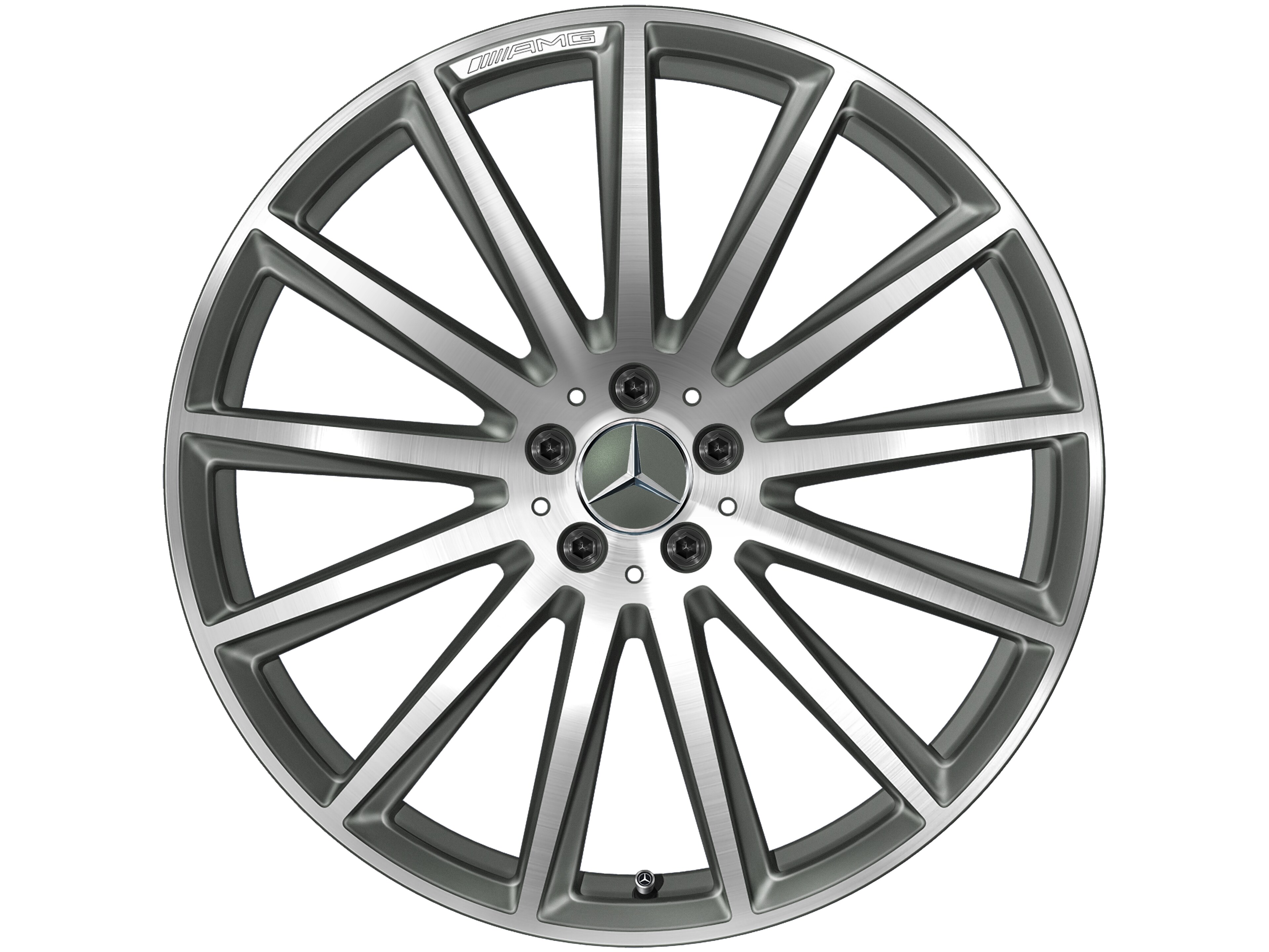 Wieloramienna obręcz koła AMG, 55,9 cm (22 cale) - 9,5 J x 22 ET 45, szarość tytanu