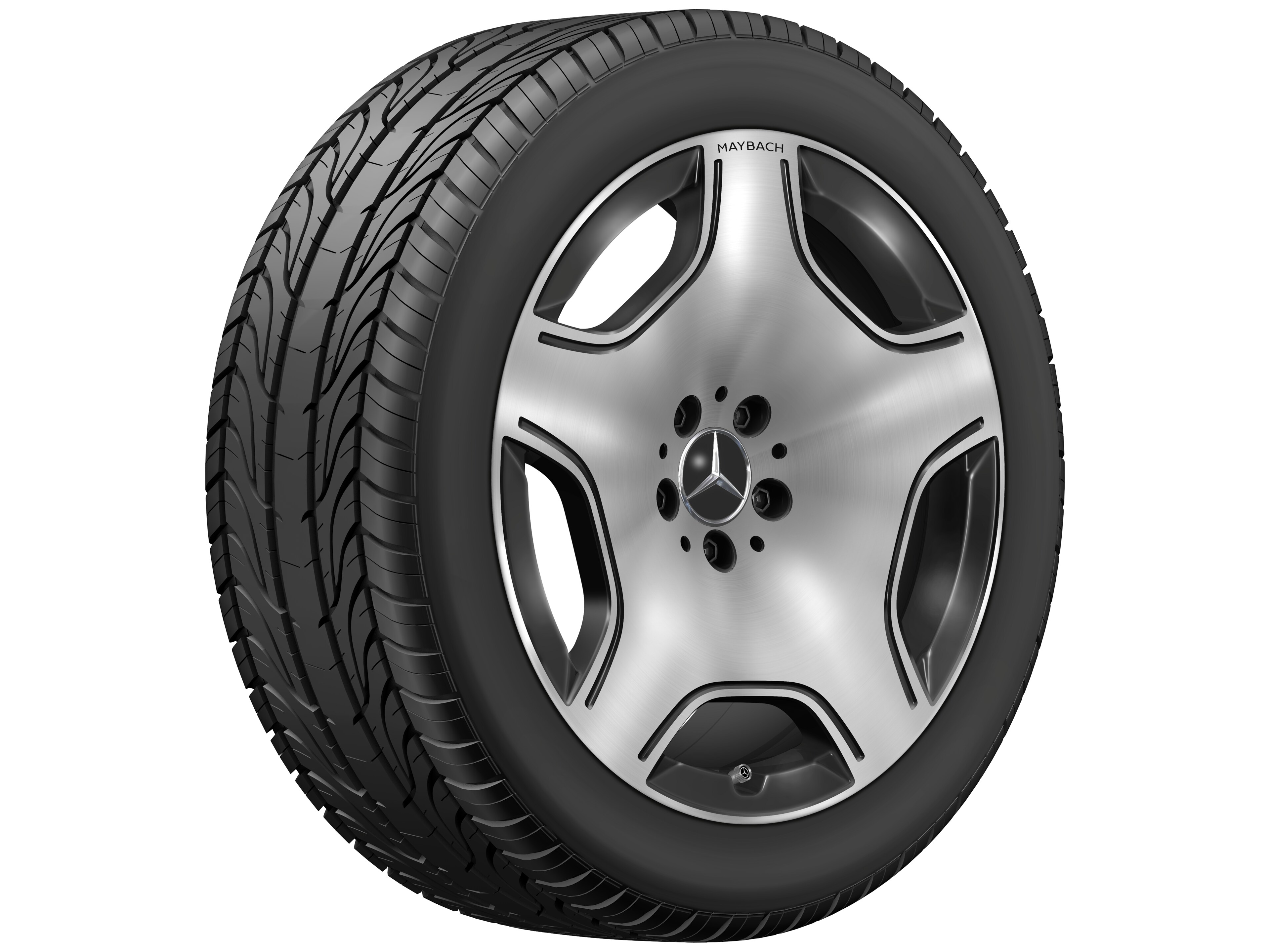 Obręcz 5-otworowa, Aero, 48,3 cm (19 cali) - 8,5 J x 19 ET 31,5, czerń, toczone na połysk