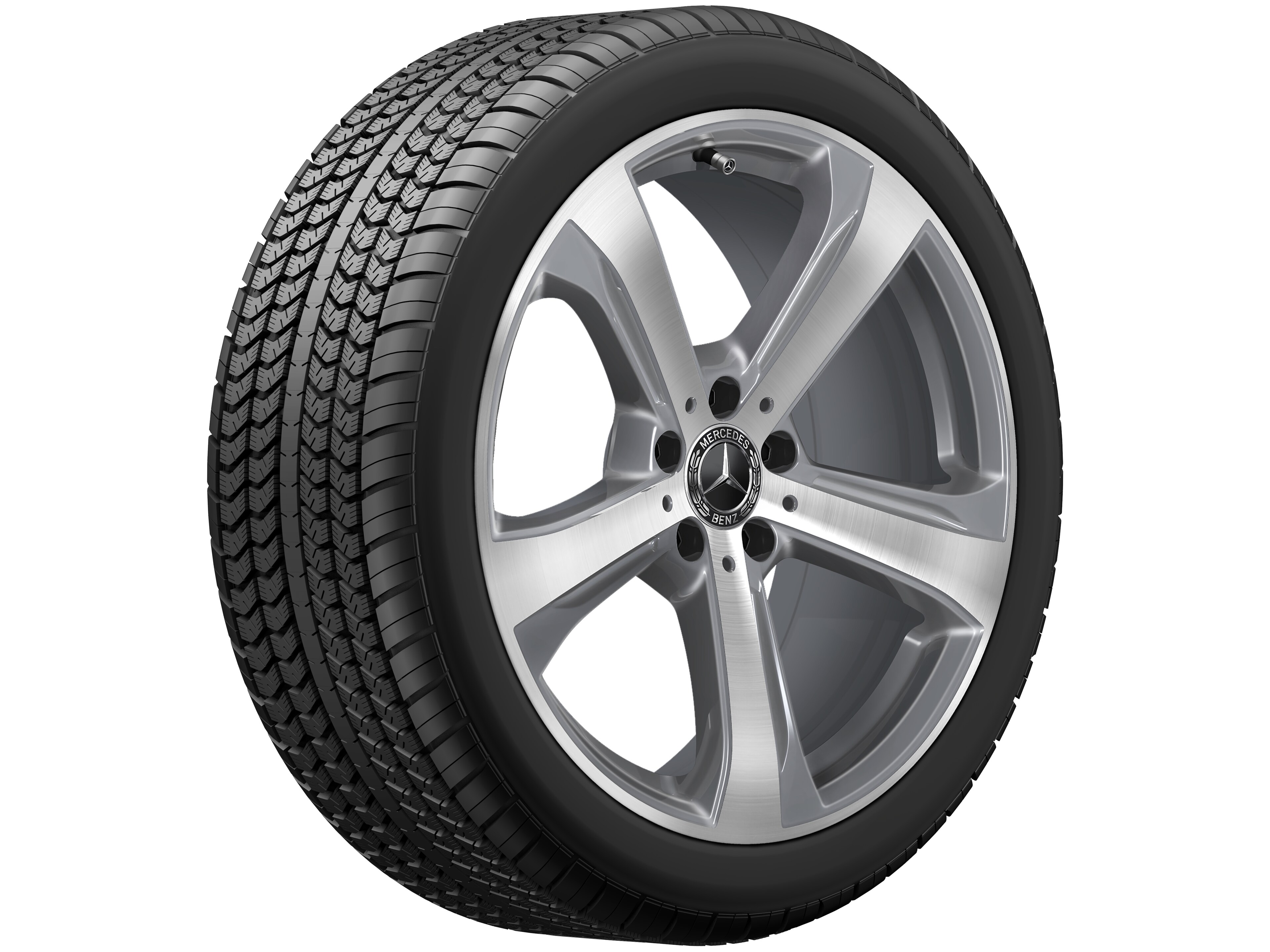 Obręcz 5-ramienna, 45,7 cm (18 cali) - 8 J x 19 ET 41, tremolit-metallic, toczone na połysk