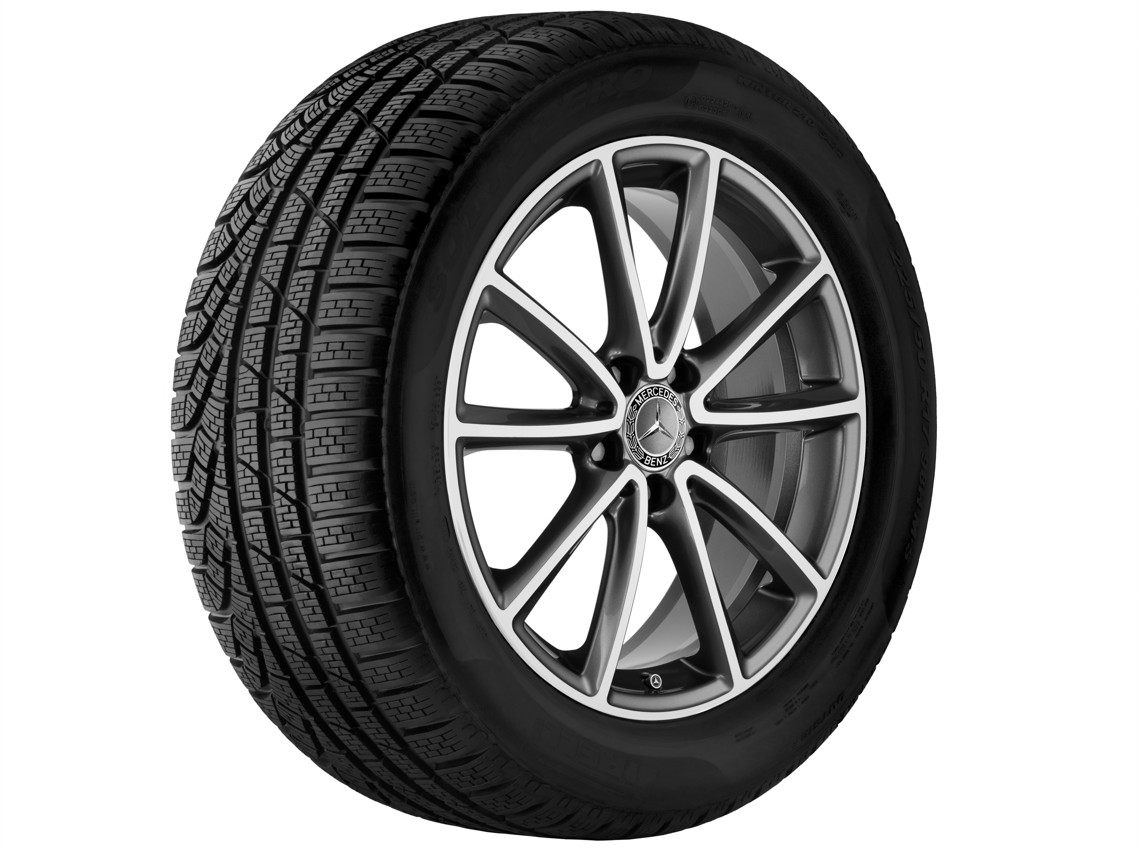 Obręcz z 5 podwójnymi ramionami, 45,7 cm (18 cali), polerowane na połysk - 7,5 J x 18 ET 42, tremolit-metallic, toczone na połysk