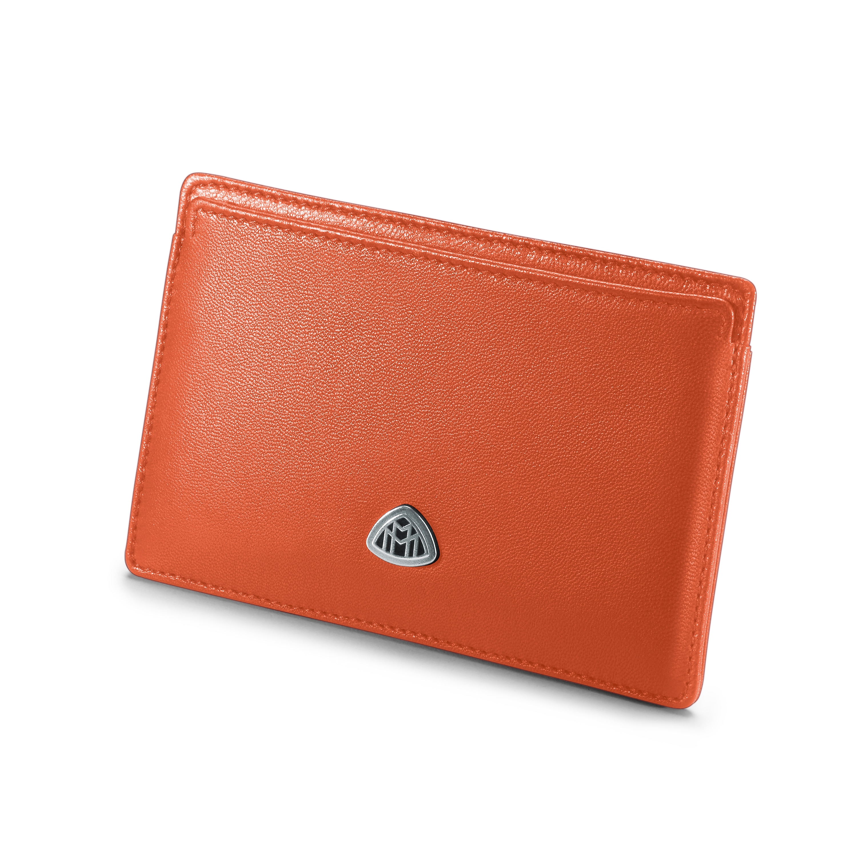 Etui na karty kredytowe, Mercedes-Maybach - pomarańczowy, skóra
