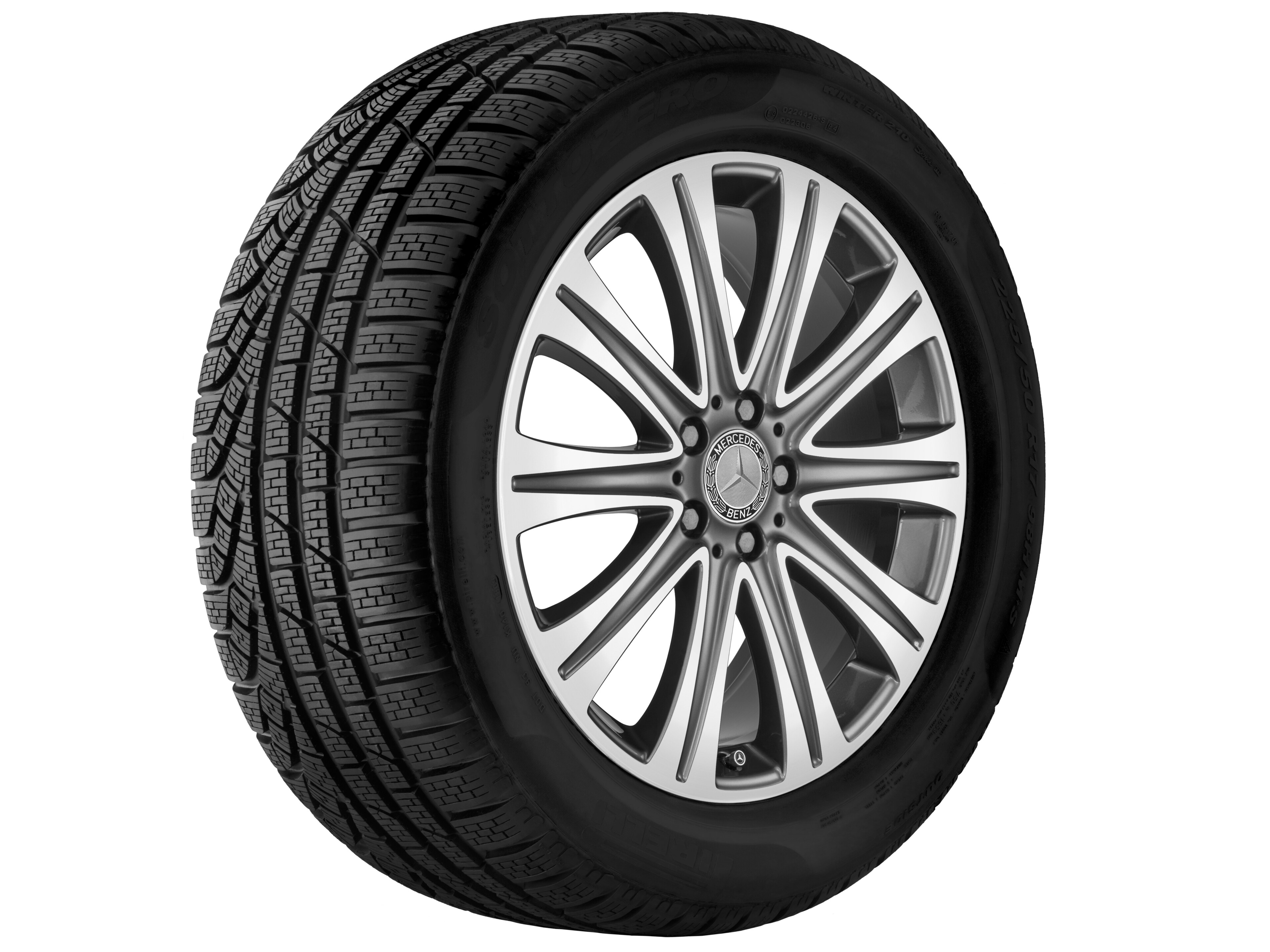 Obręcz 10-ramienna, 48,3 cm (19 cali) - 8 J x 19 ET 43, tremolit-metallic, toczone na połysk